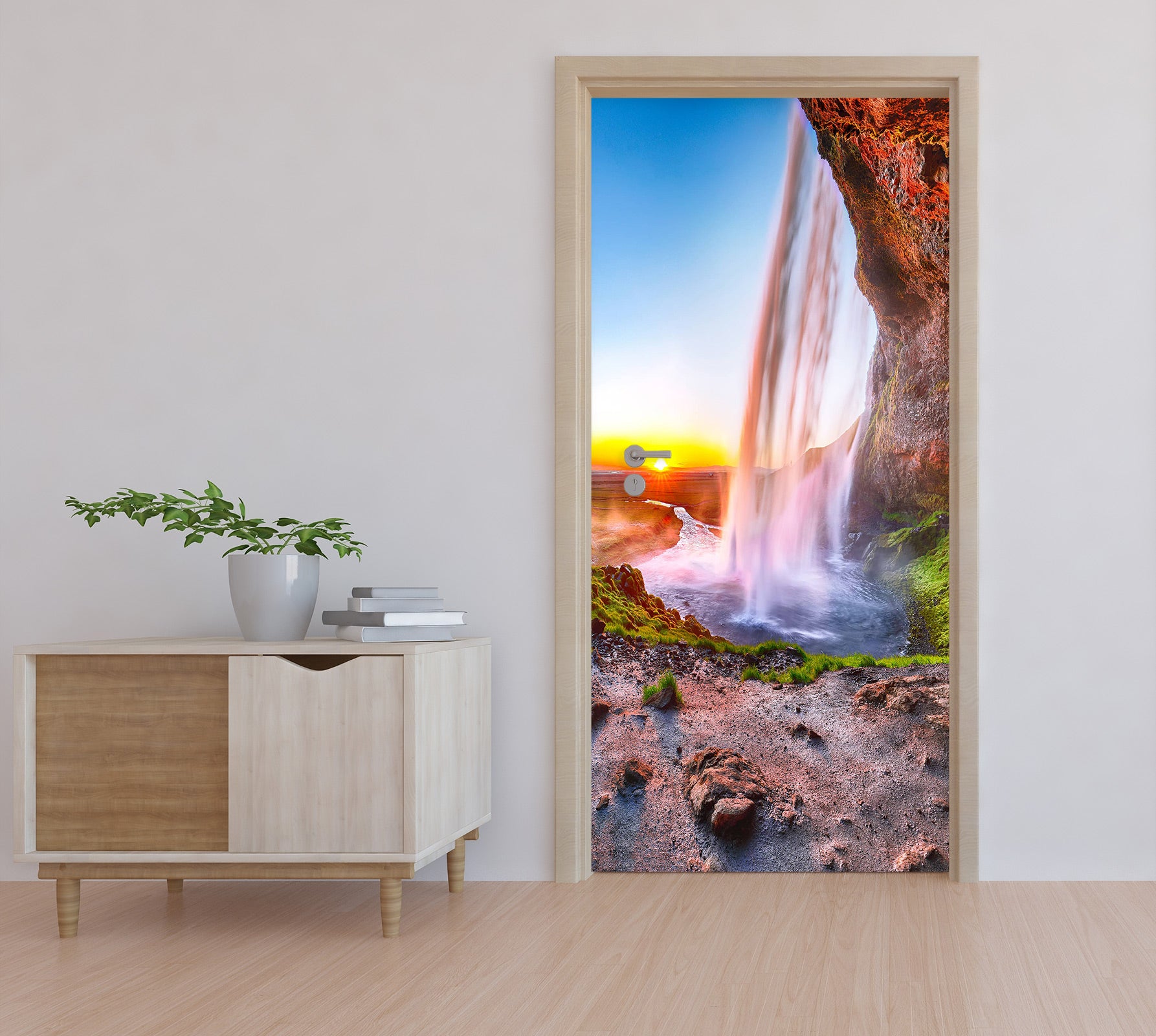 3D Stone Running Water 24161 Door Mural