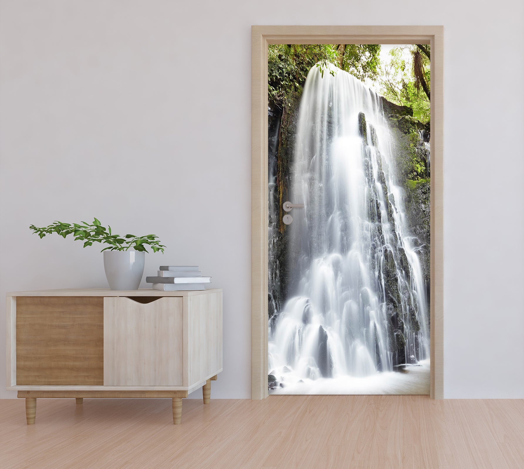 3D Waterfall Rapids 194 Door Mural