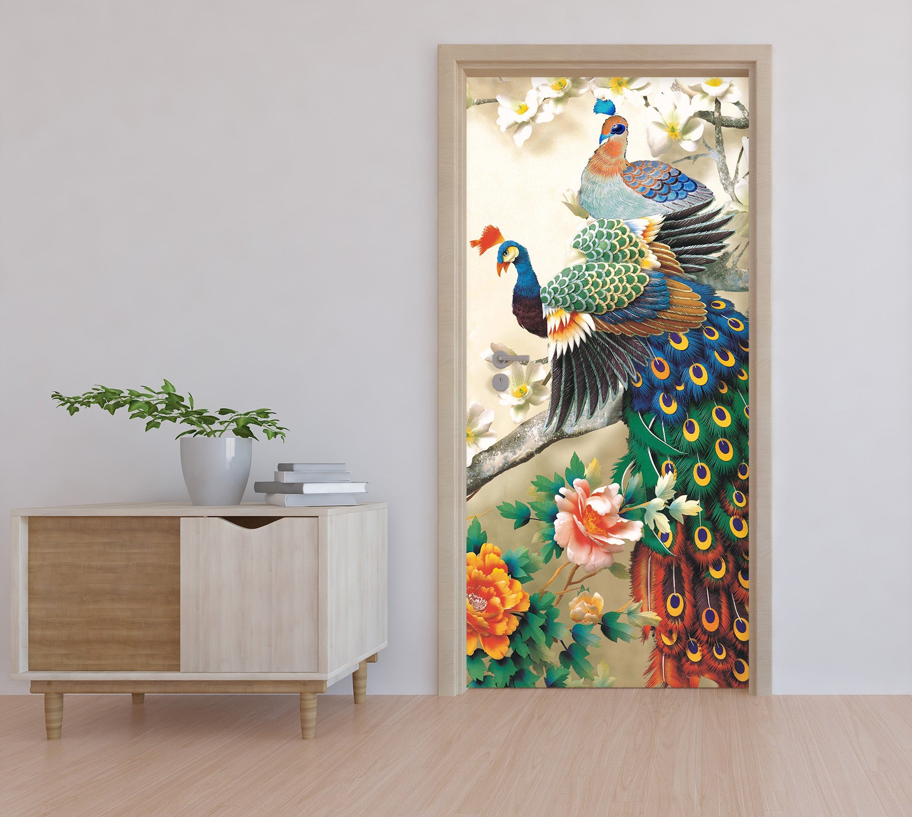 3D Peacock 24069 Door Mural