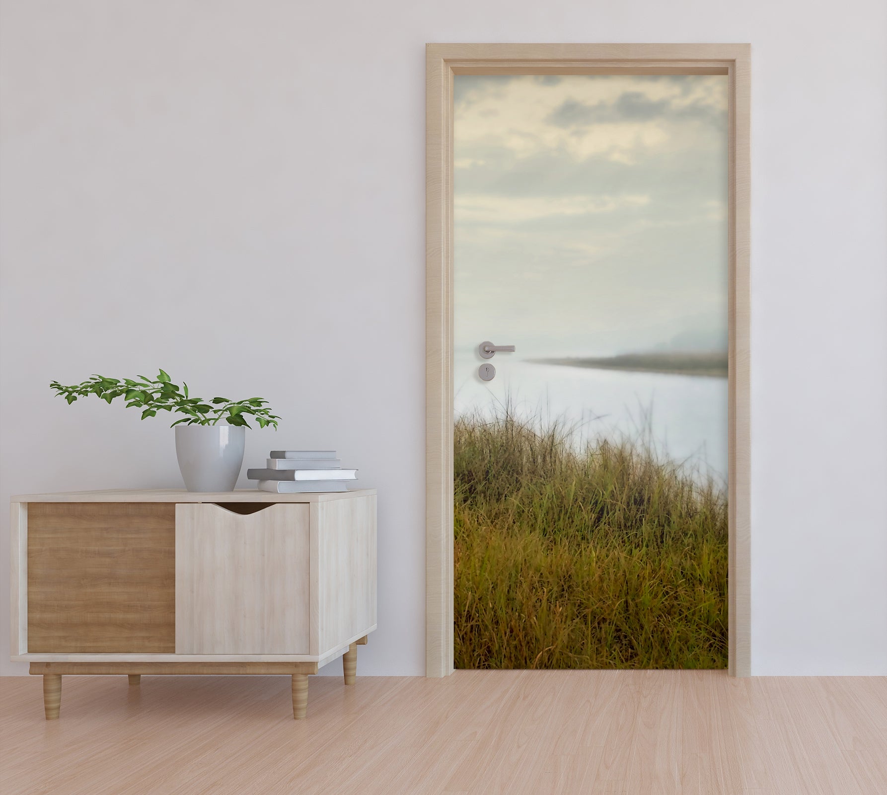 3D Riverside Grass 107224 Beth Sheridan Door Mural