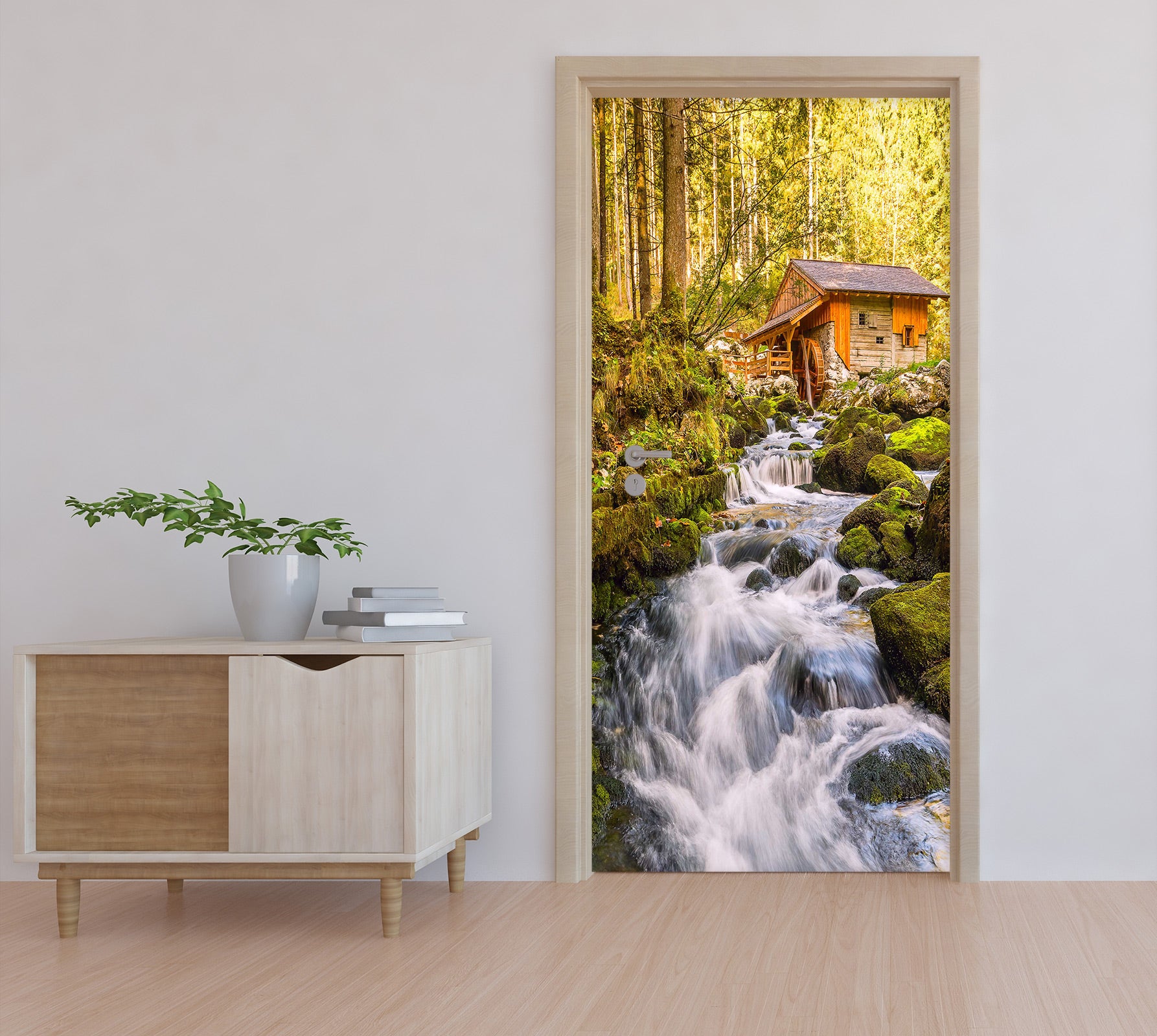 3D Stream Water 23096 Door Mural