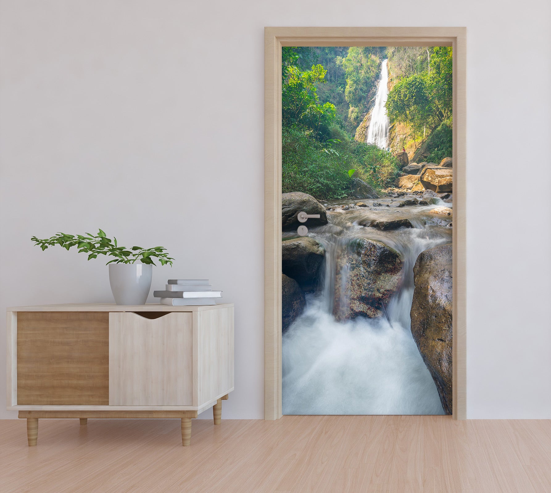 3D Waterfall Stream 23020 Door Mural