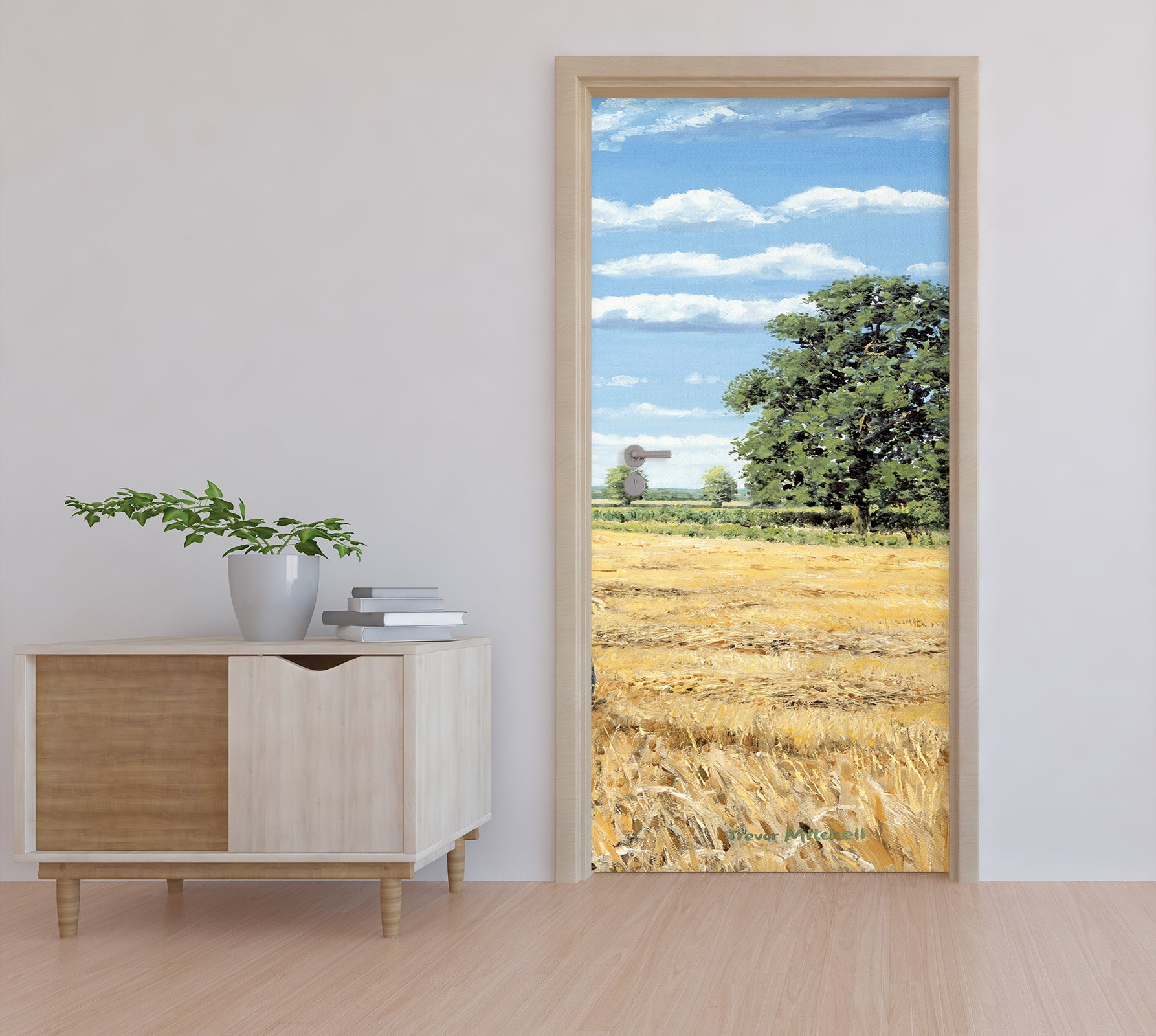 3D Wheat Field 10373 Trevor Mitchell Door Mural