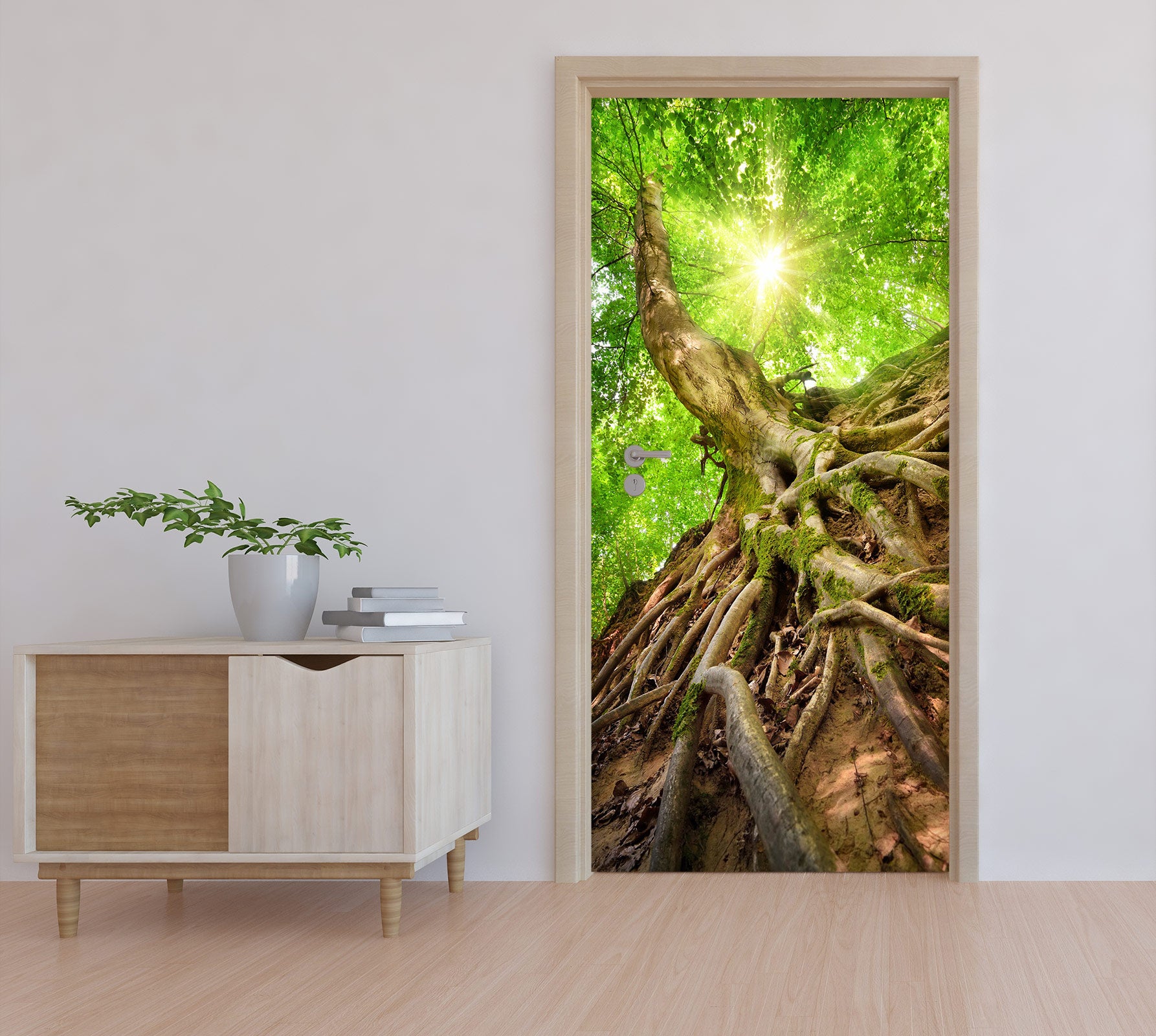 3D Sunny Forest 237 Door Mural