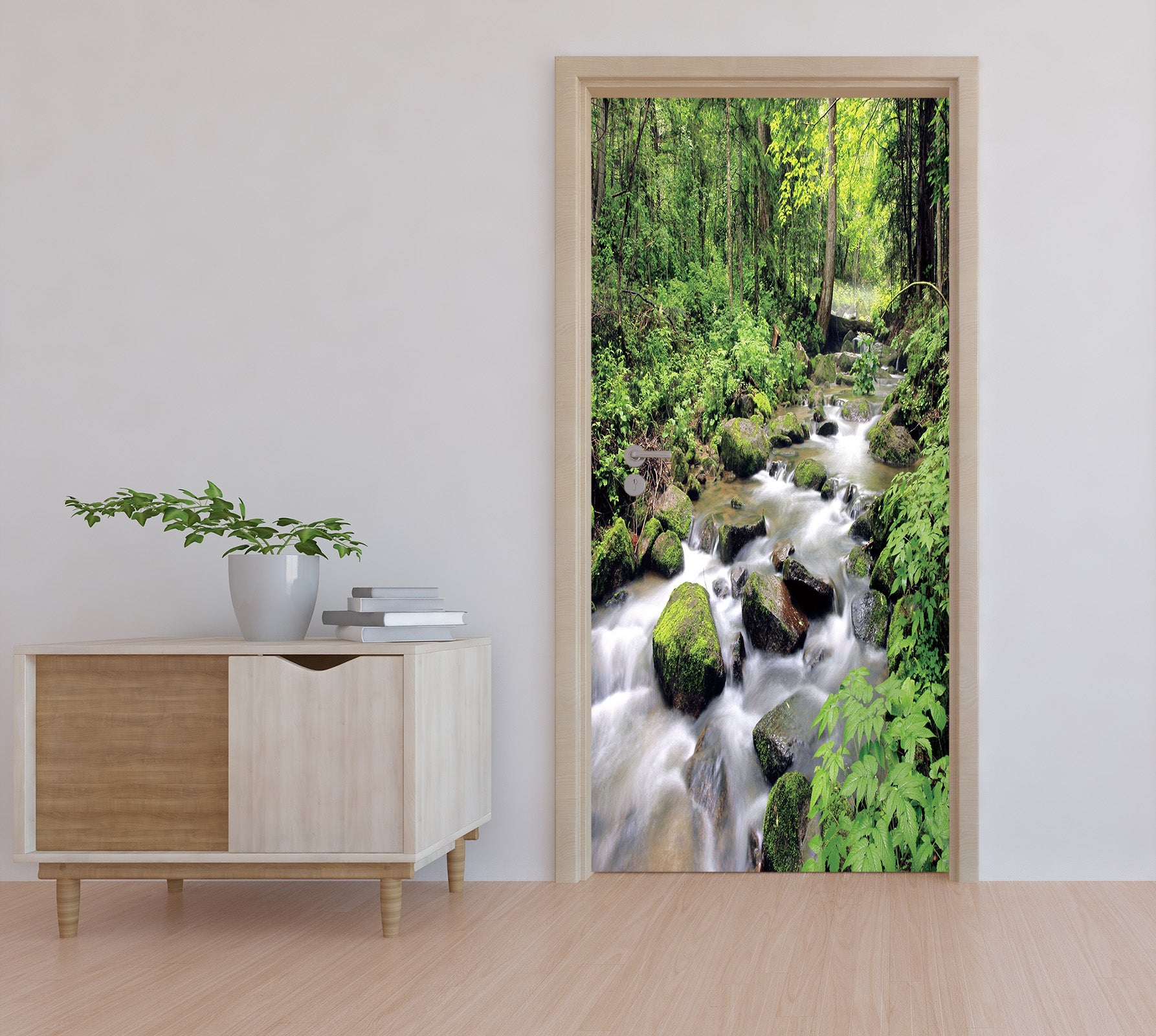 3D Stream Water 21156 Door Mural