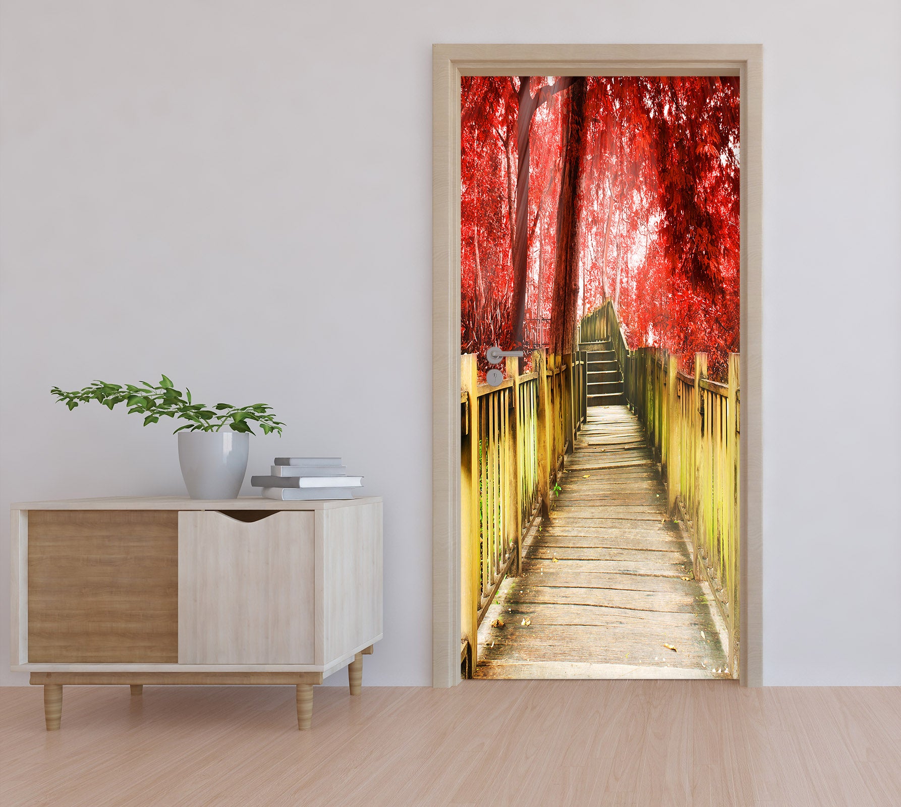 3D Bridge Tree 25093 Door Mural