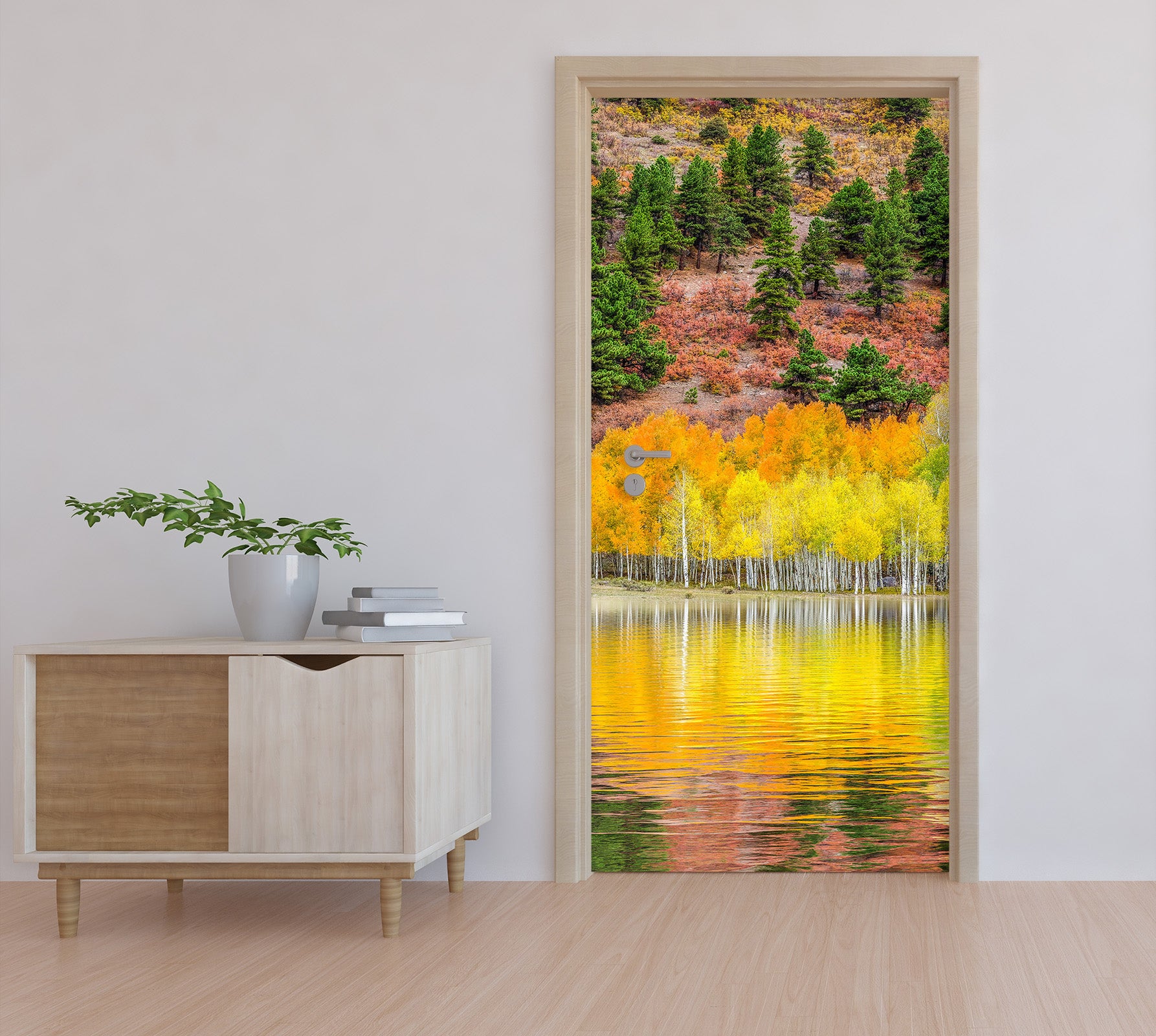 3D Mountain Forest 4634 Marco Carmassi Door Mural