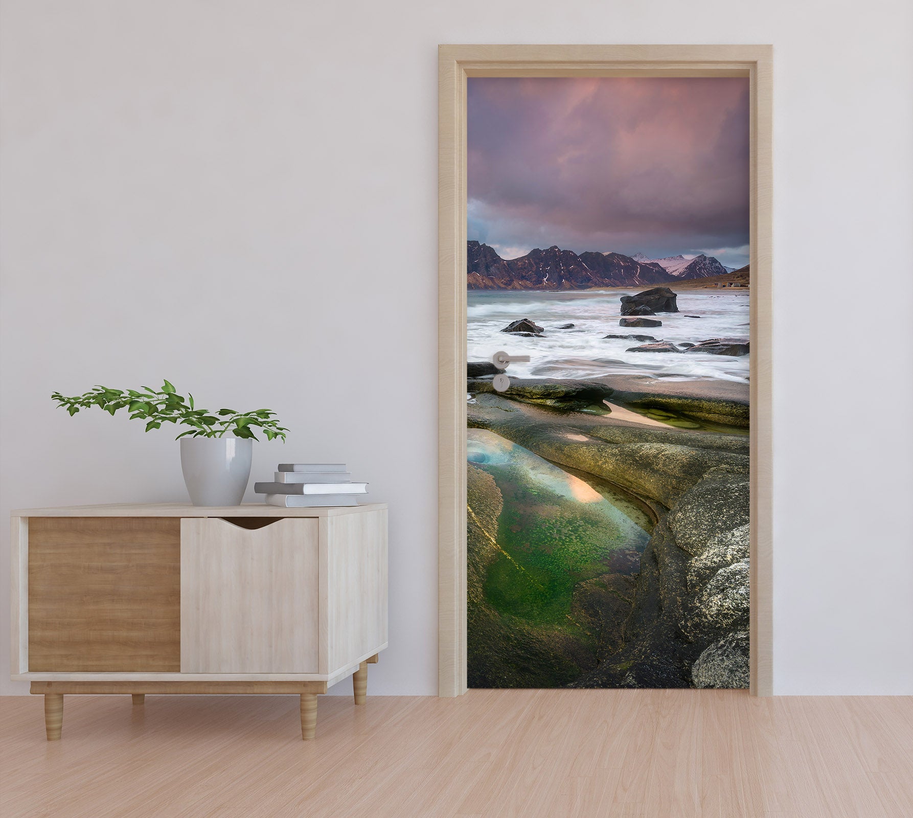 3D Seaside Tide Stone 115105 Marco Carmassi Door Mural