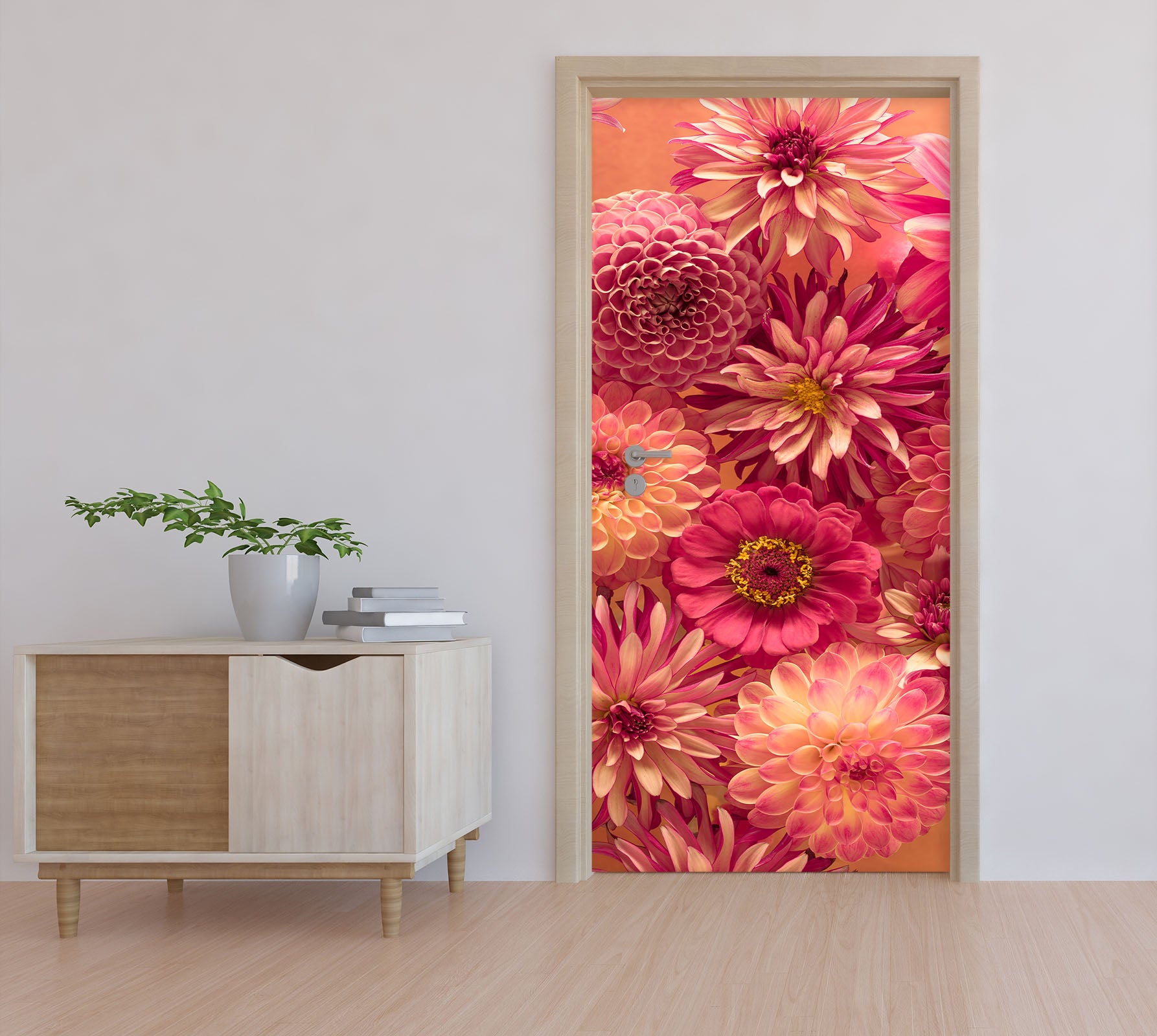 3D Bright Flowers 5051 Assaf Frank Door Mural