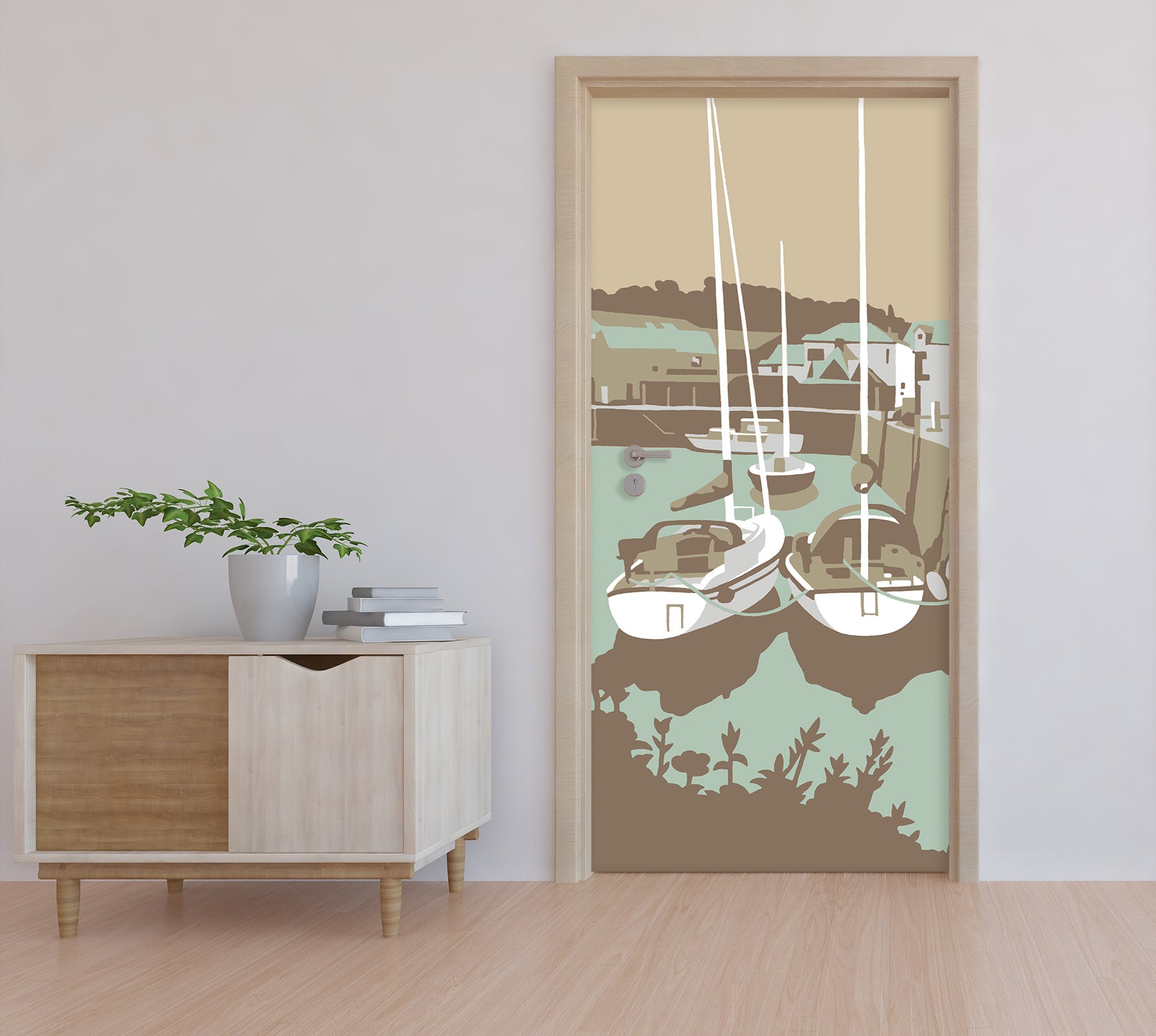 3D Vessel Boat 9249 Steve Read Door Mural