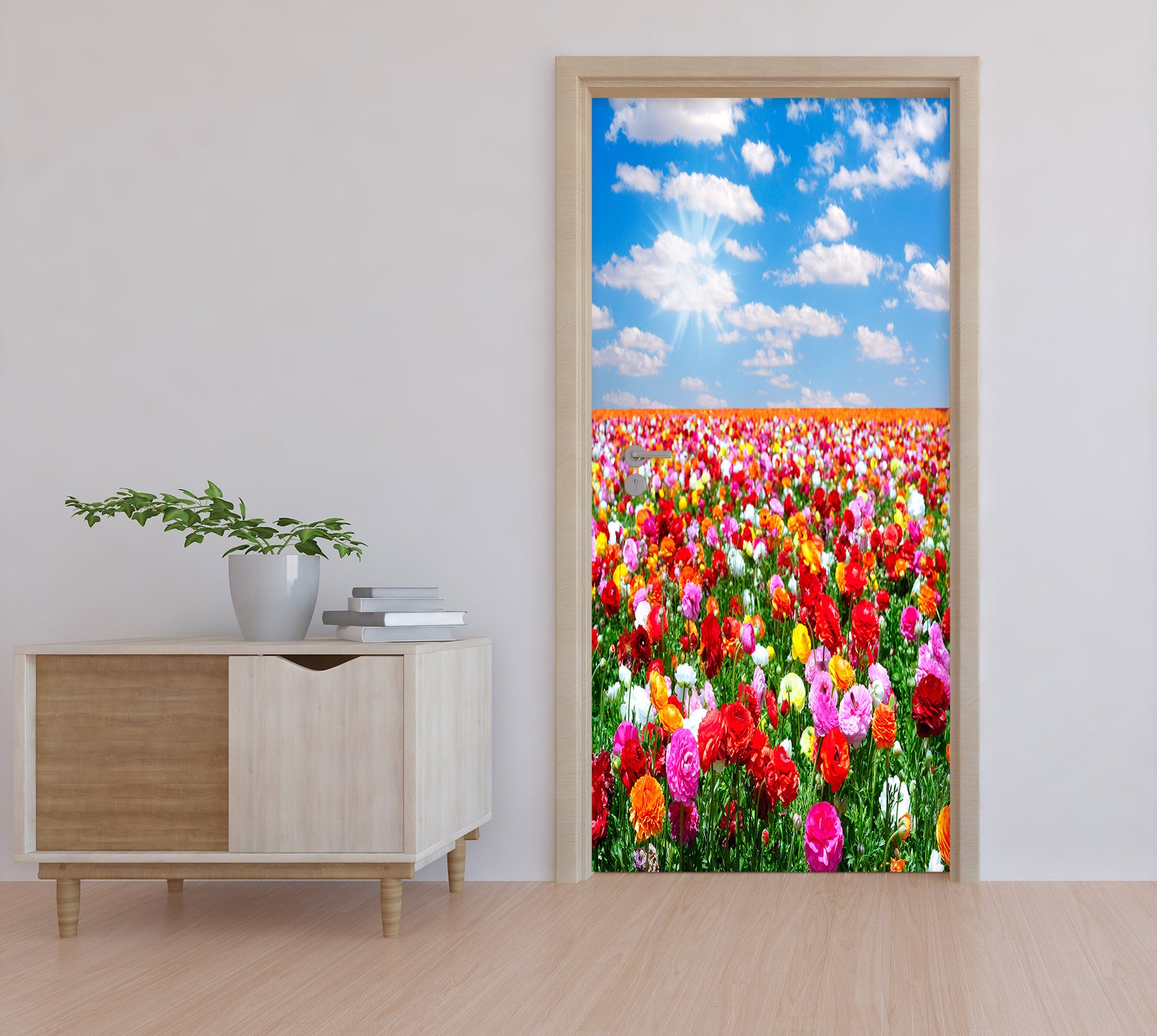 3D Flower Bush 25065 Door Mural