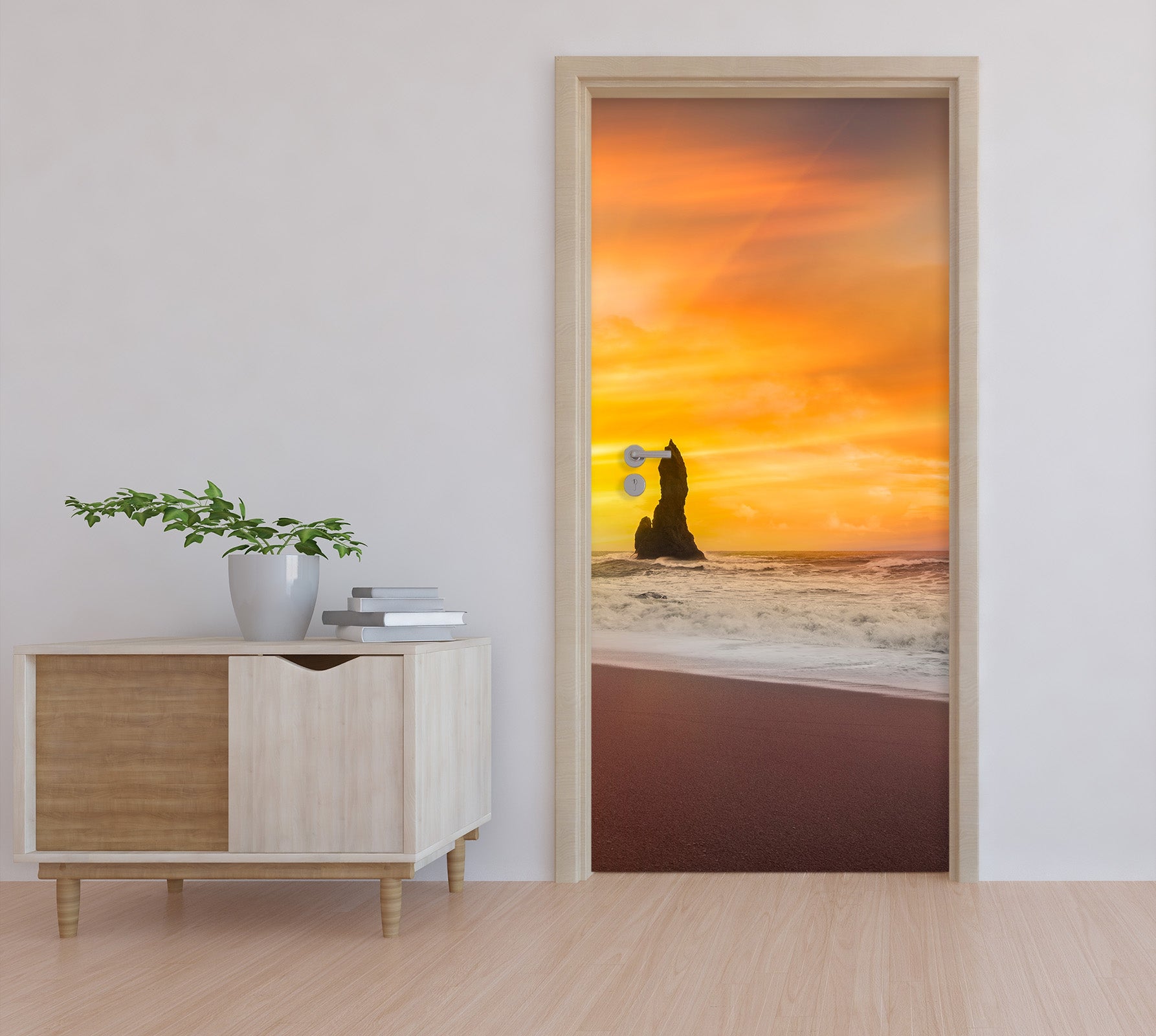 3D Beach Sunset Sunlight 11569 Marco Carmassi Door Mural