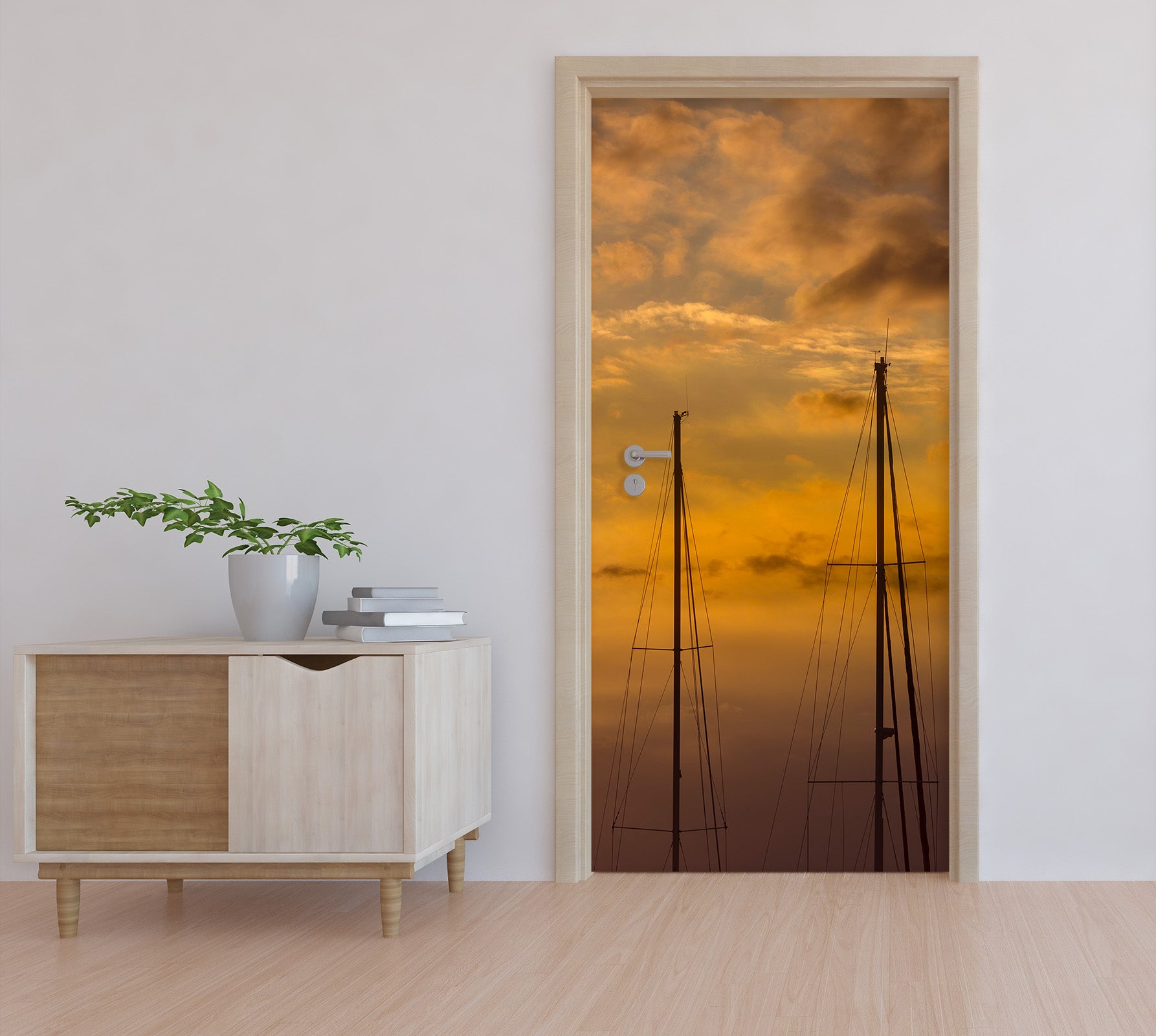 3D Sunset Sky 115127 Marco Carmassi Door Mural