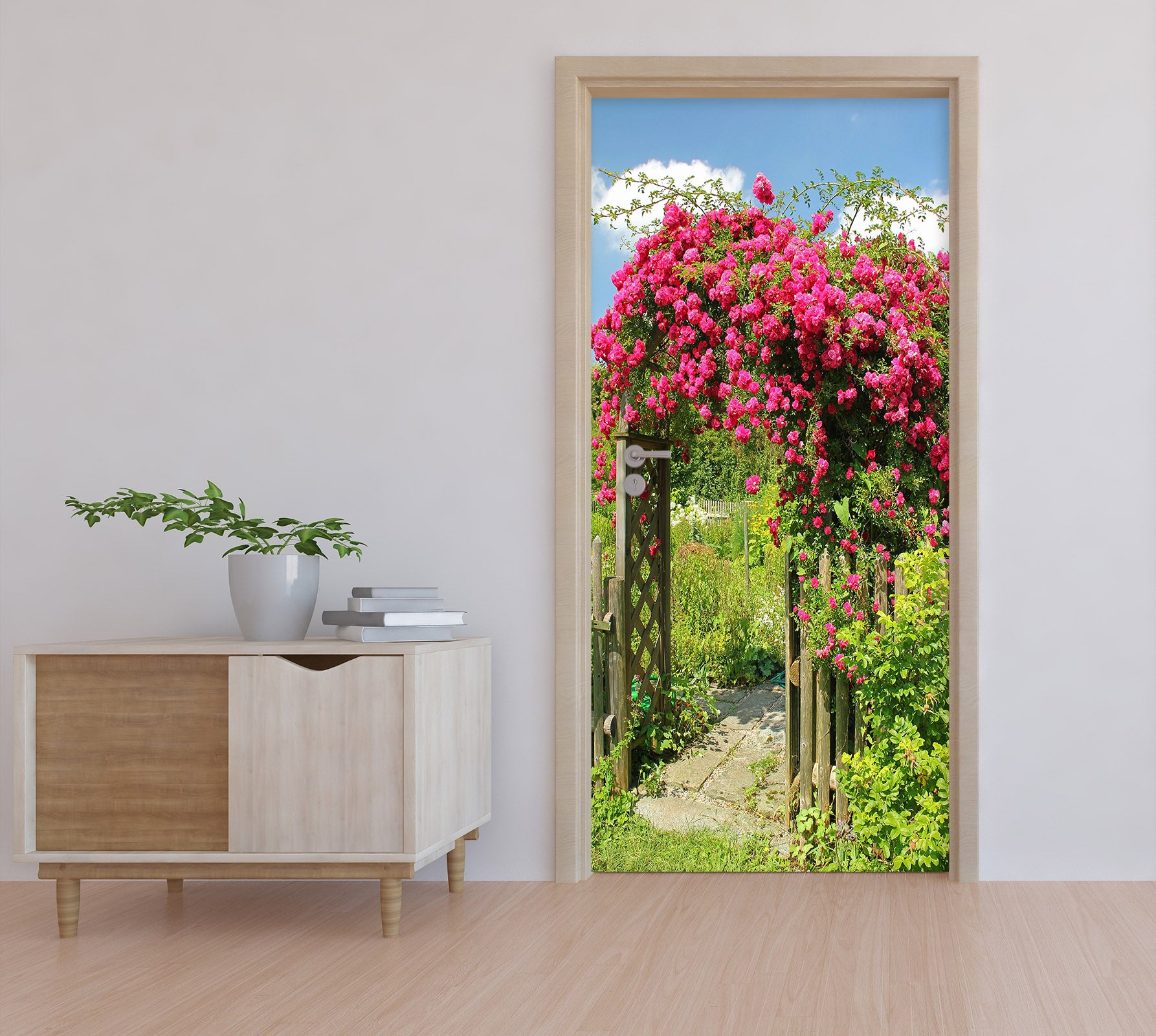 3D Flower Bush 22052 Door Mural