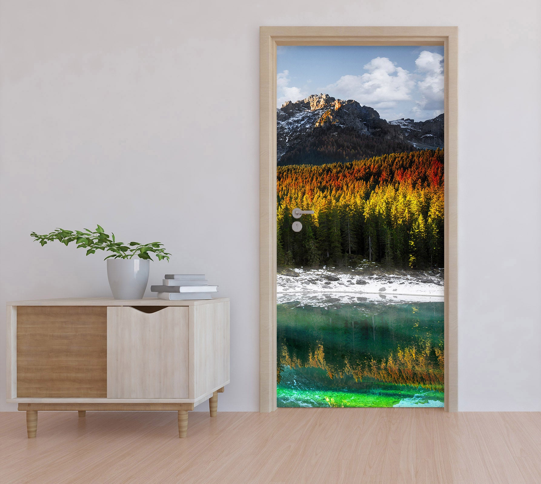 3D Forest Riverside 11448 Marco Carmassi Door Mural