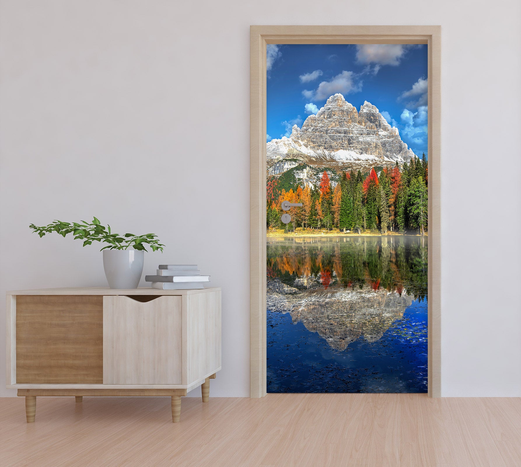 3D Forest Lake Shadow 122131 Marco Carmassi Door Mural