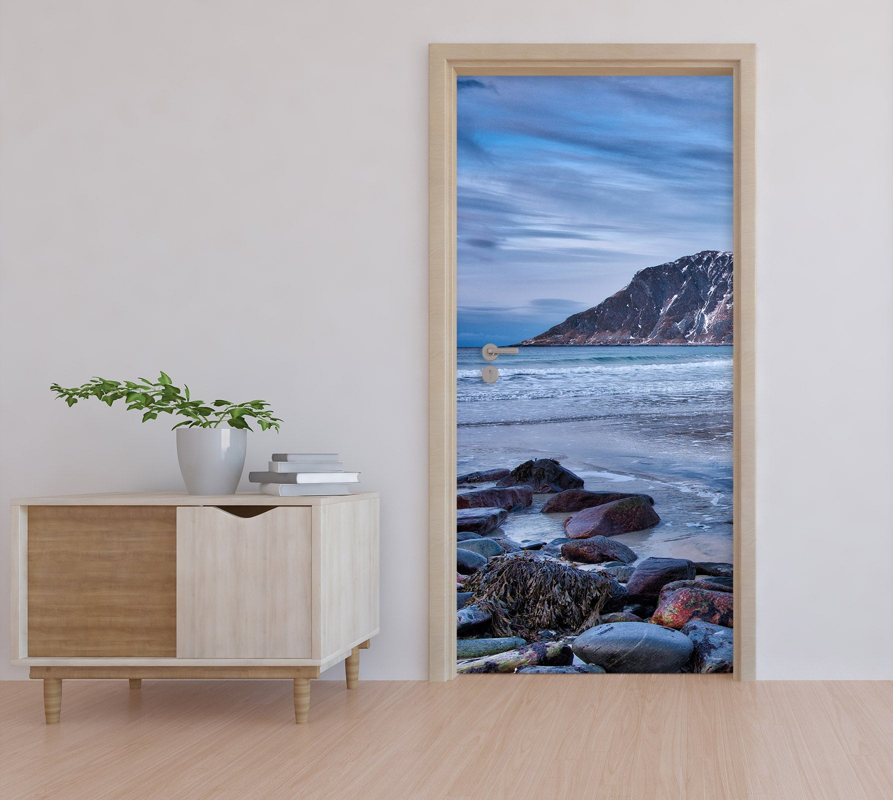 3D Seaside Stones 119170 Marco Carmassi Door Mural