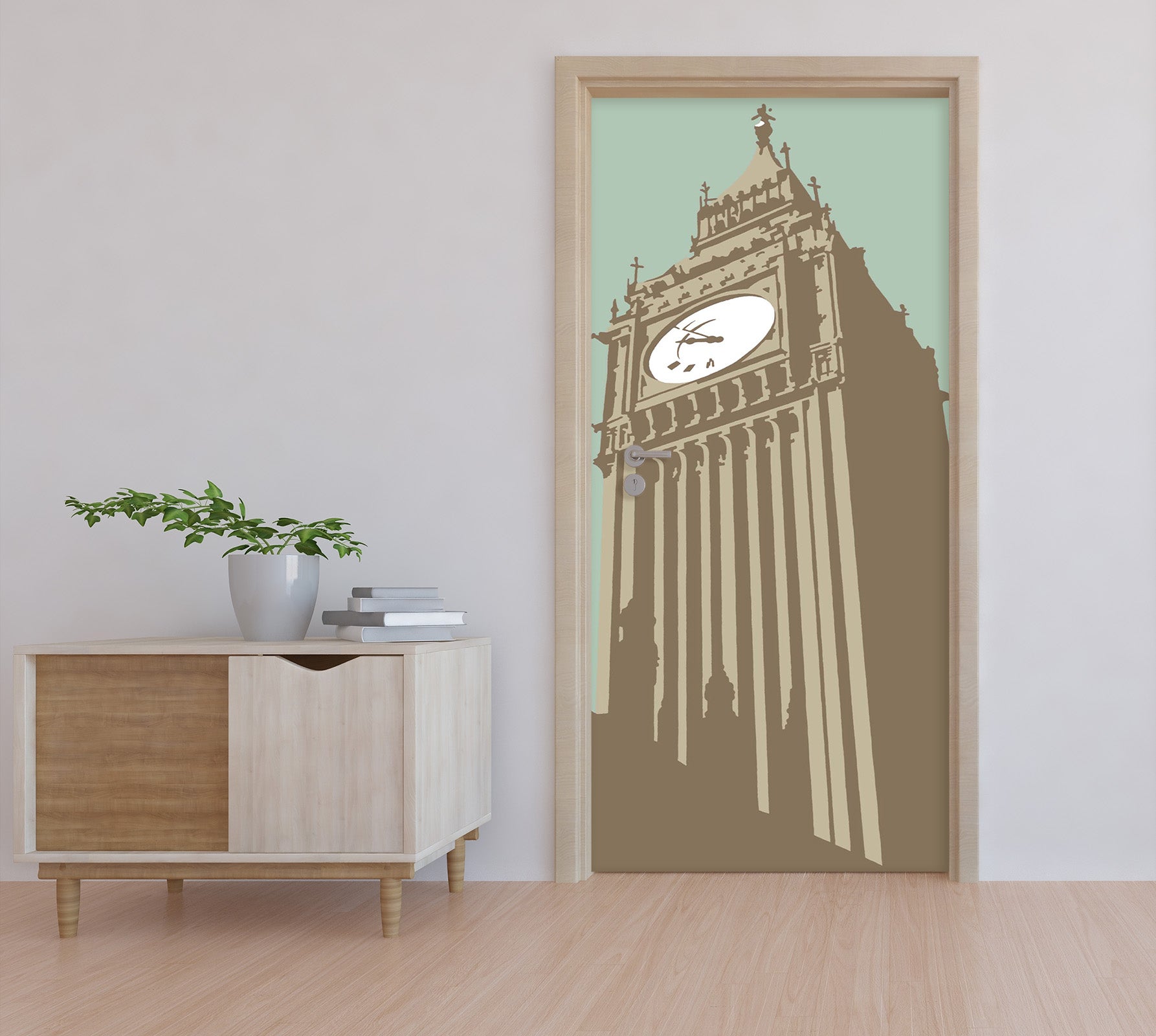 3D Big Ben 9217 Steve Read Door Mural