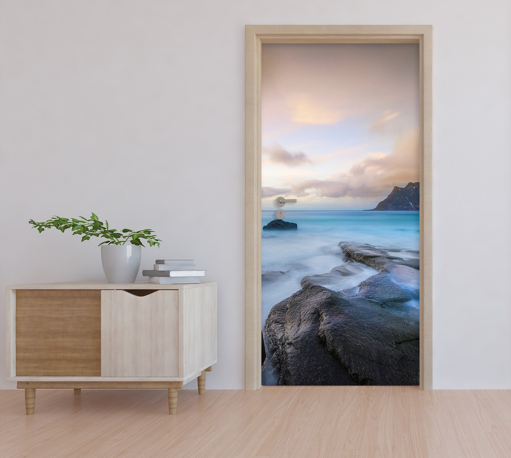 3D Sea Tide Stone 115108 Marco Carmassi Door Mural