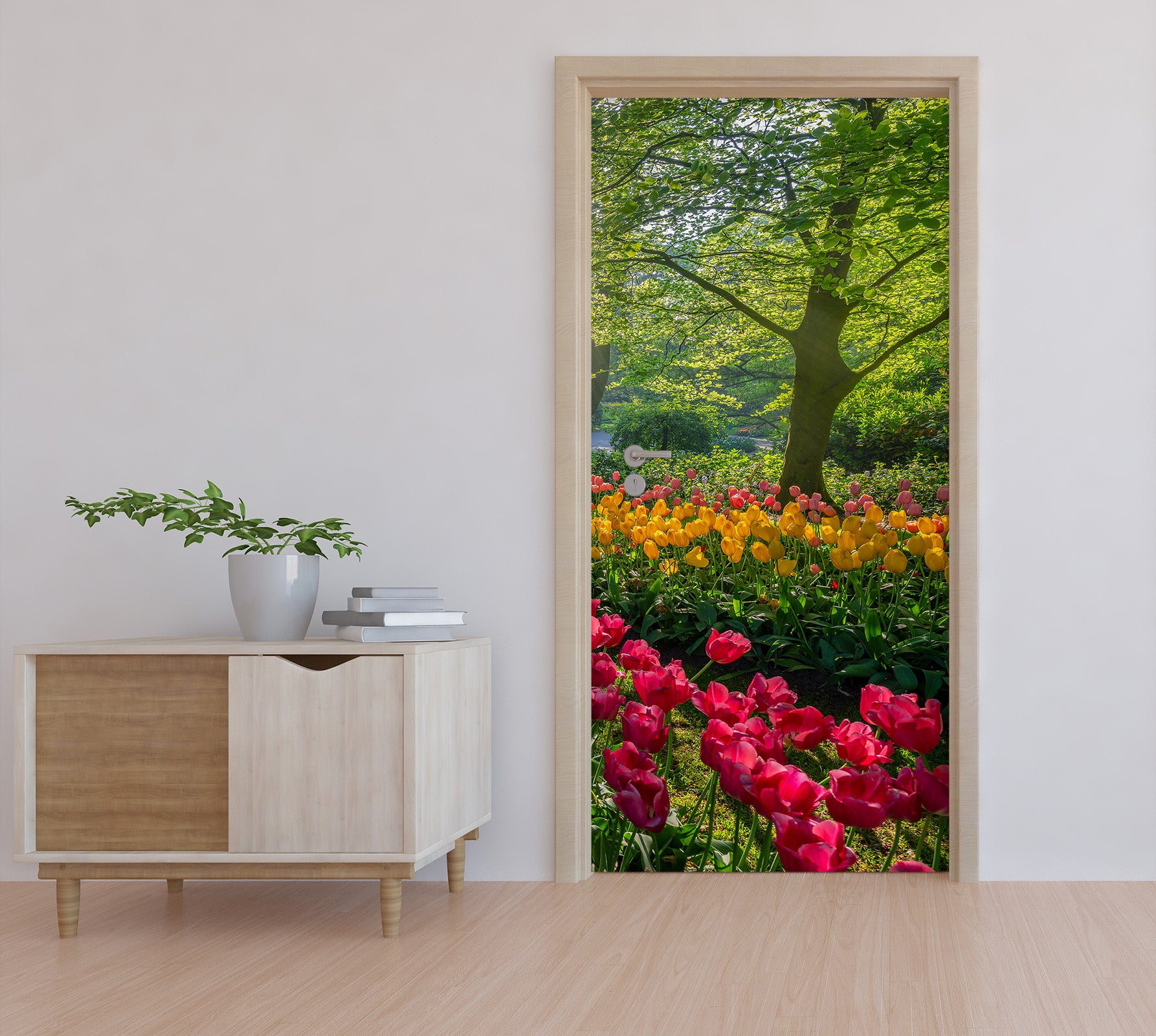 3D Trees Flower Bush 12282 Marco Carmassi Door Mural