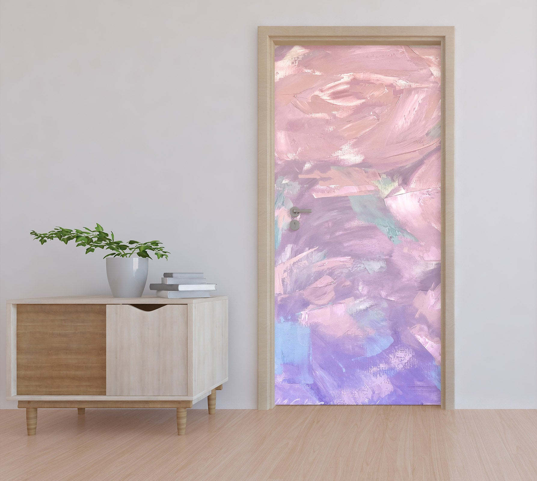 3D Pink Pigment 3074 Skromova Marina Door Mural