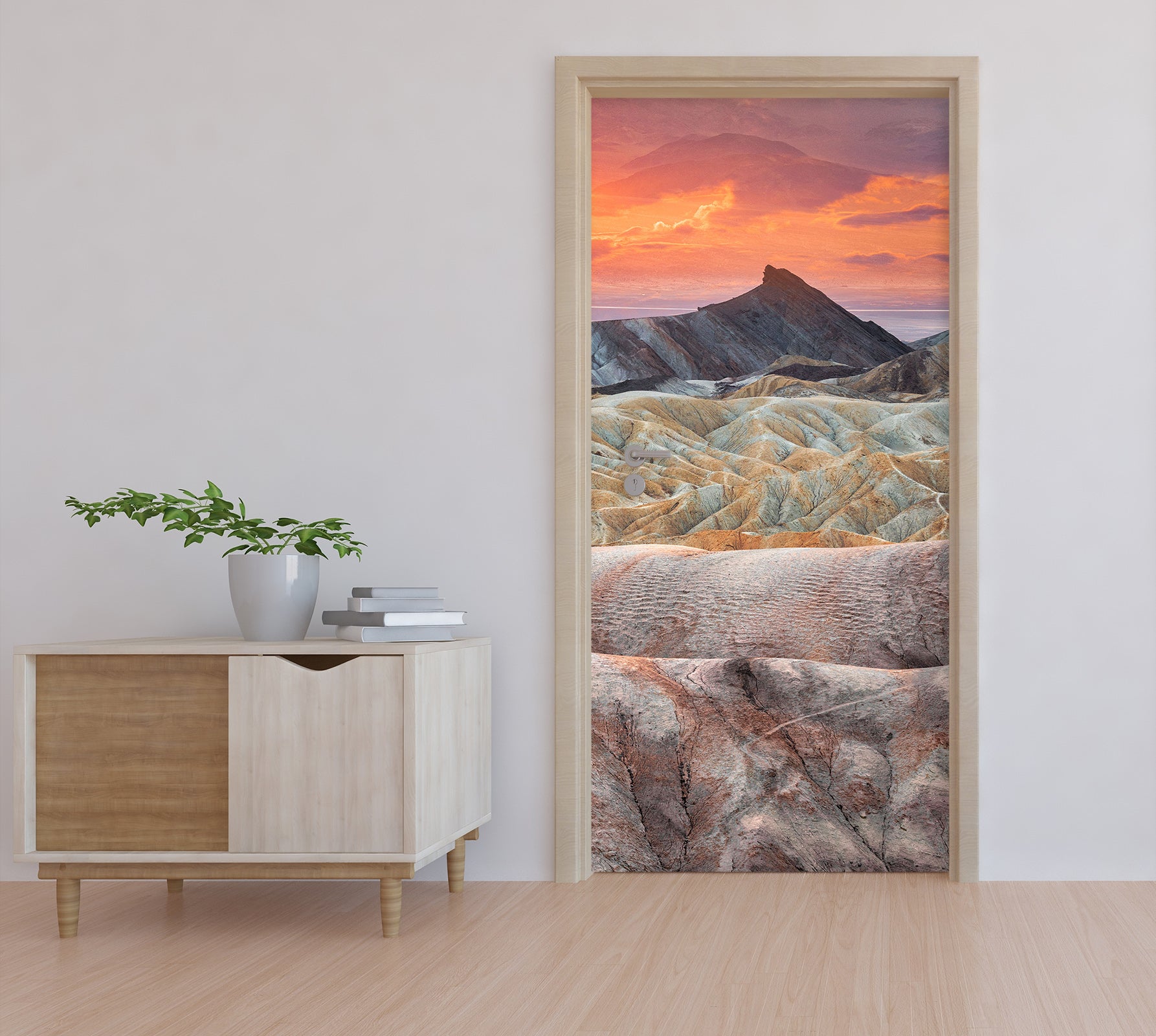 3D Sunset Sky Stone 119144 Marco Carmassi Door Mural