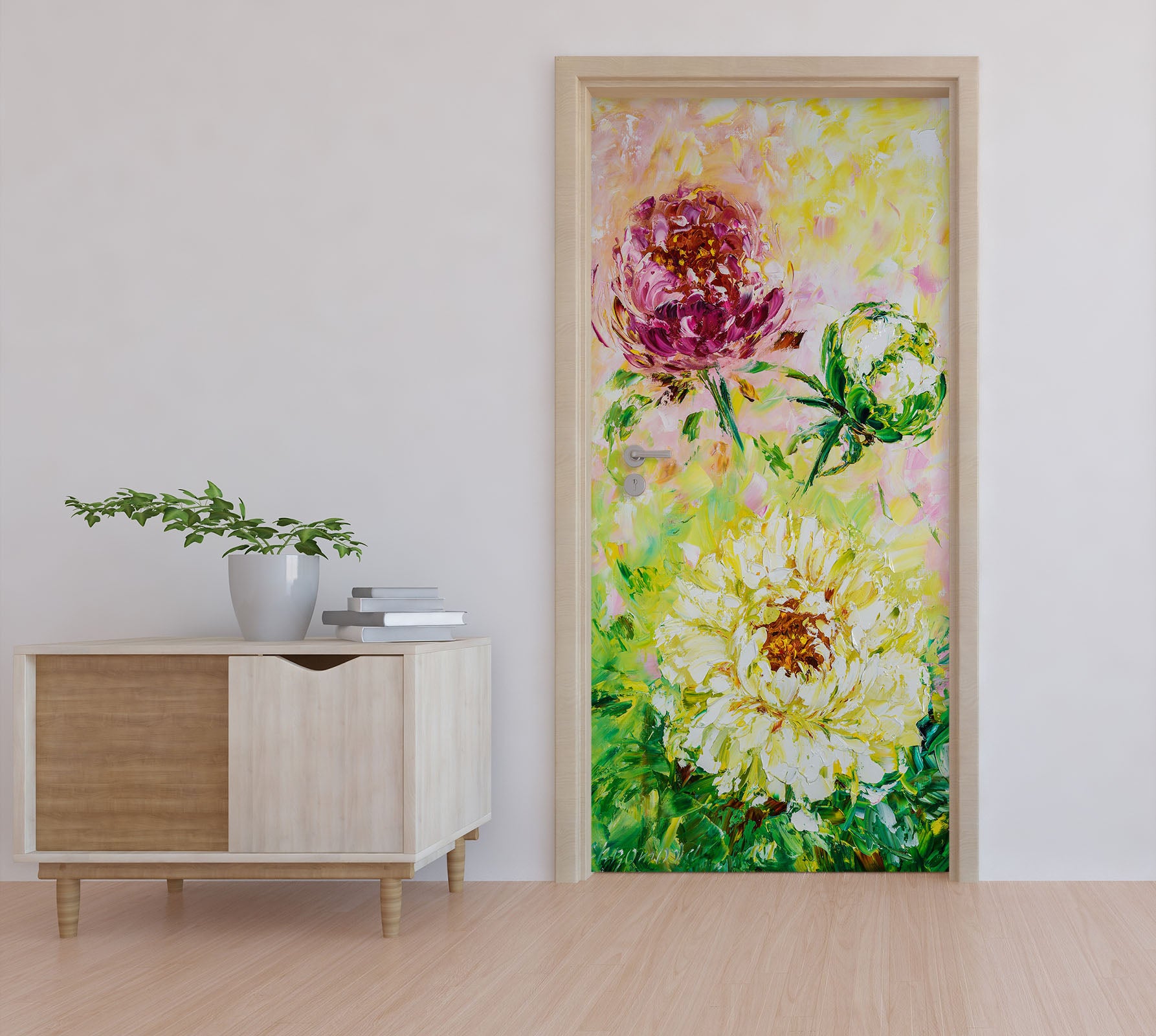 3D Chrysanthemum 3270 Skromova Marina Door Mural