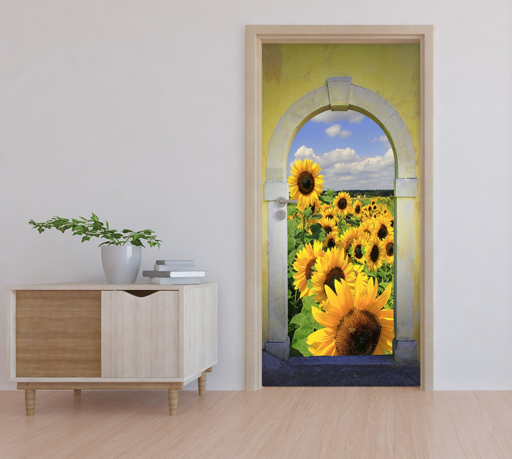 3D Sunflower 22055 Door Mural