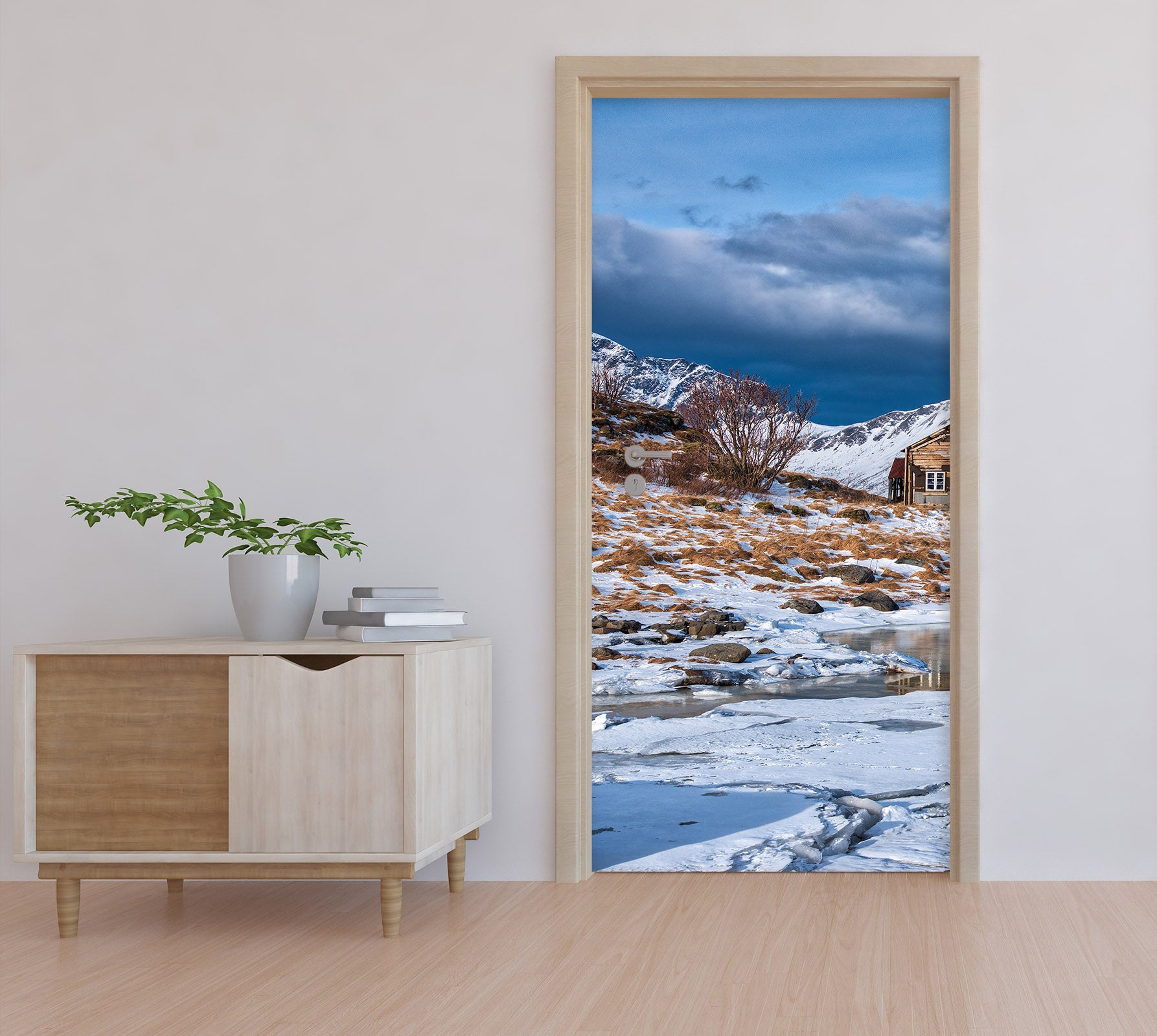 3D Stone Snow 119174 Marco Carmassi Door Mural