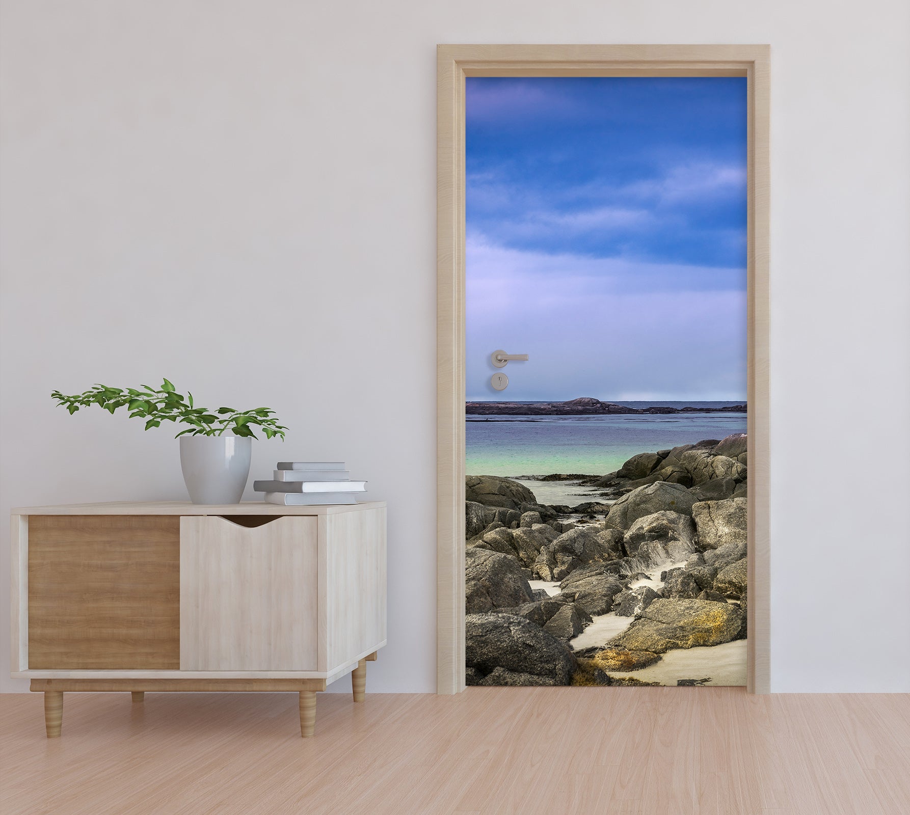 3D Seaside Stones 11593 Marco Carmassi Door Mural