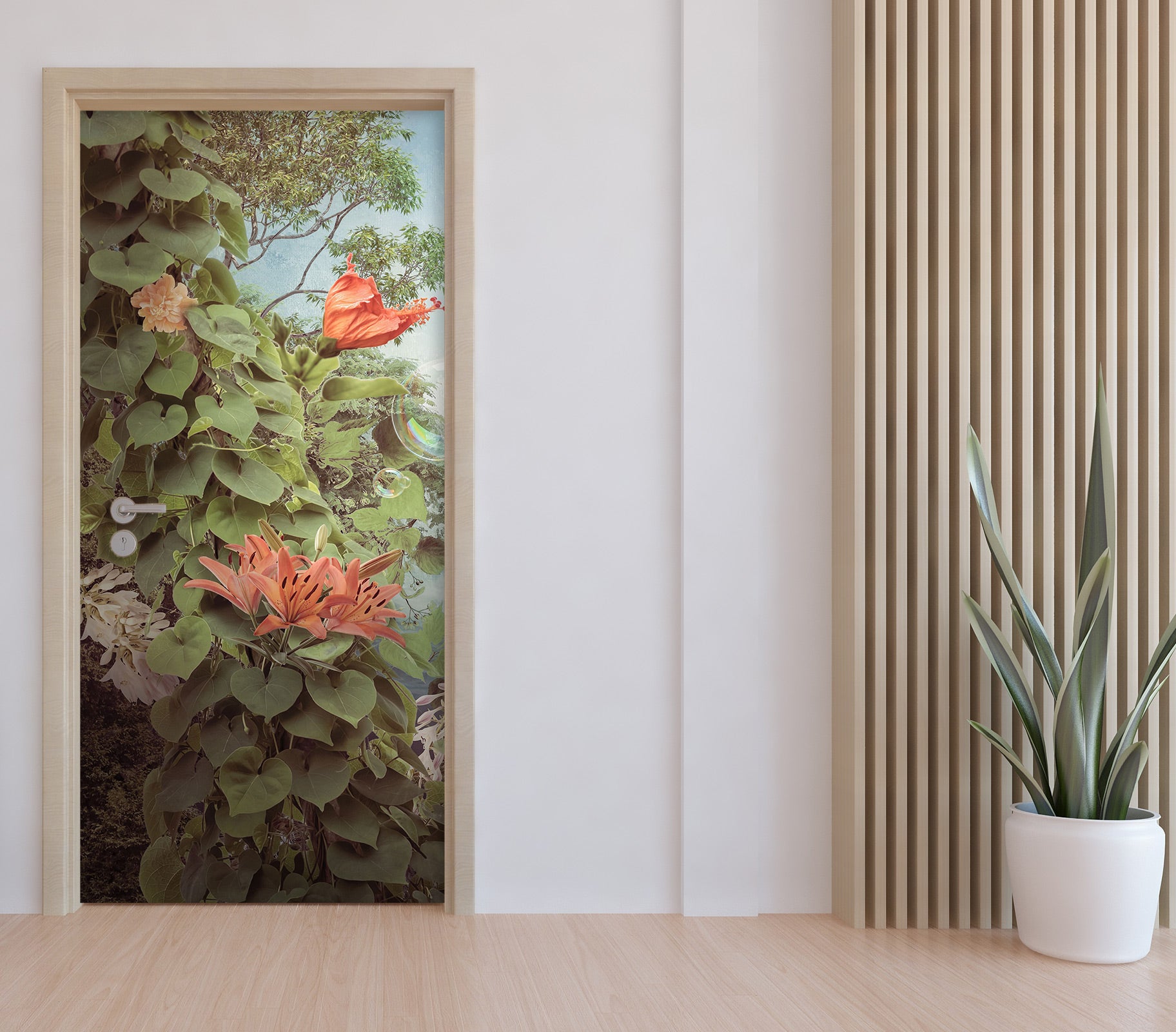 3D Leaves Vine 10806 Beth Sheridan Door Mural