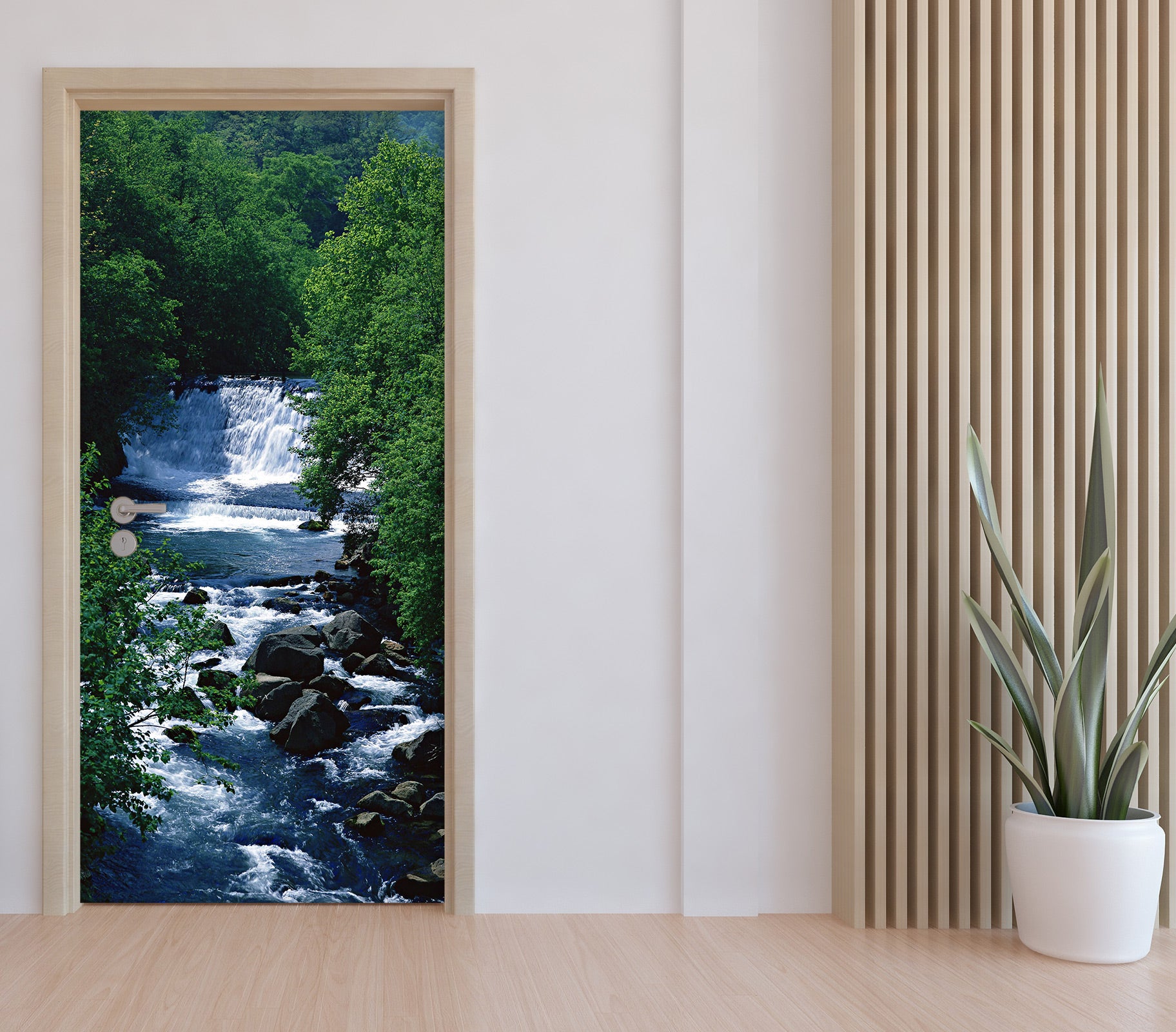 3D Stream Water 23050 Door Mural