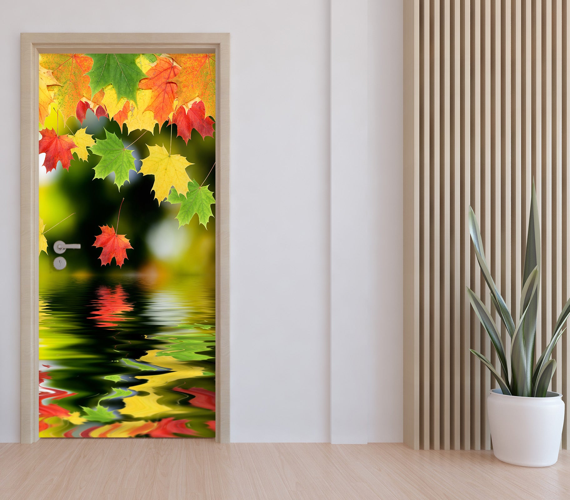 3D Leaves 24077 Door Mural