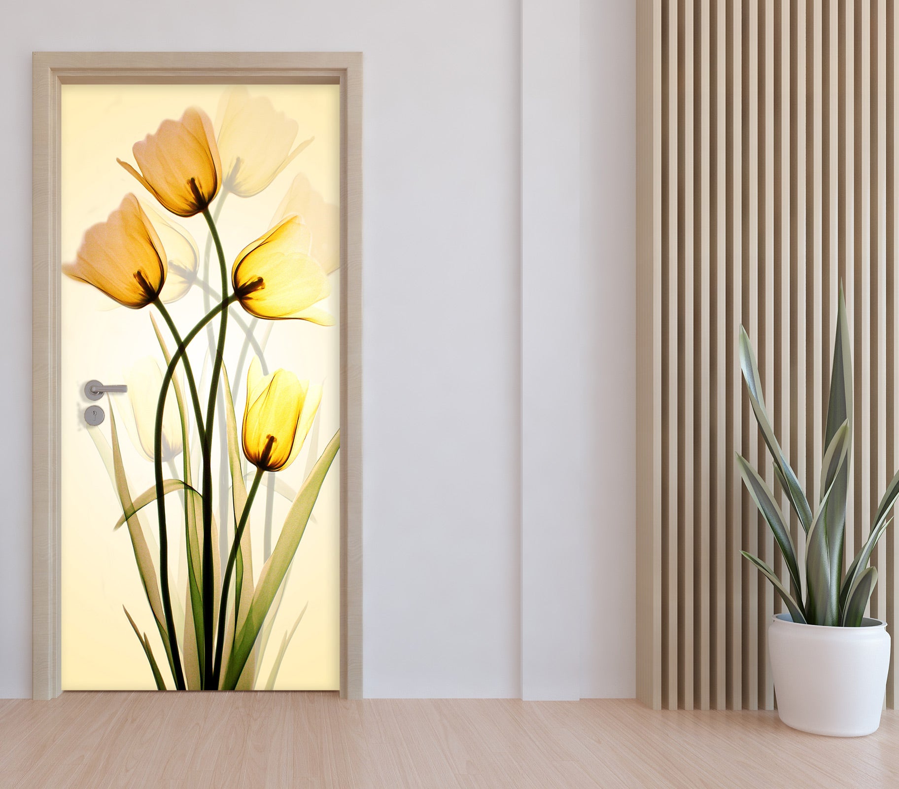 3D Tulip Flowers 23069 Door Mural