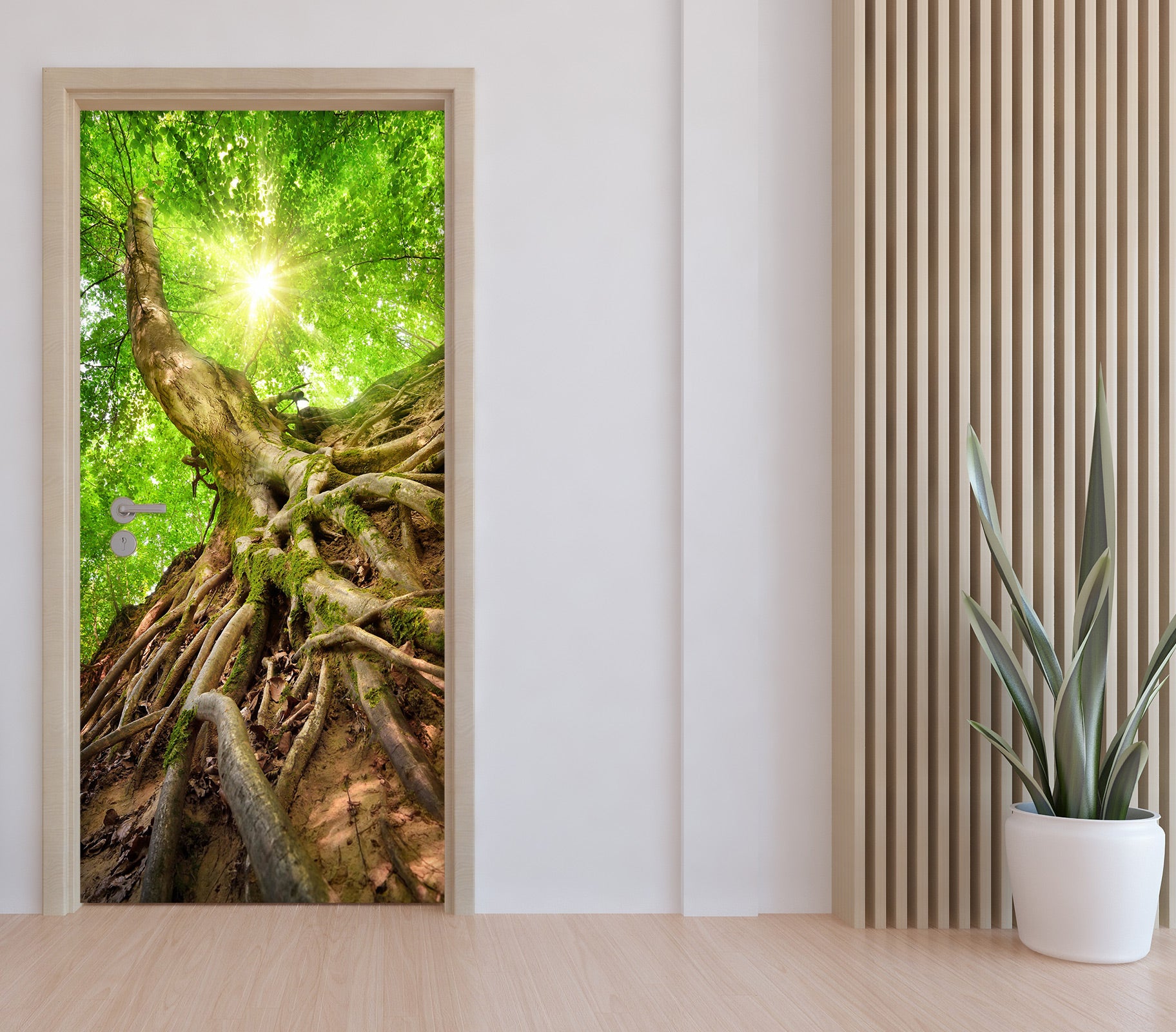 3D Sunny Forest 237 Door Mural