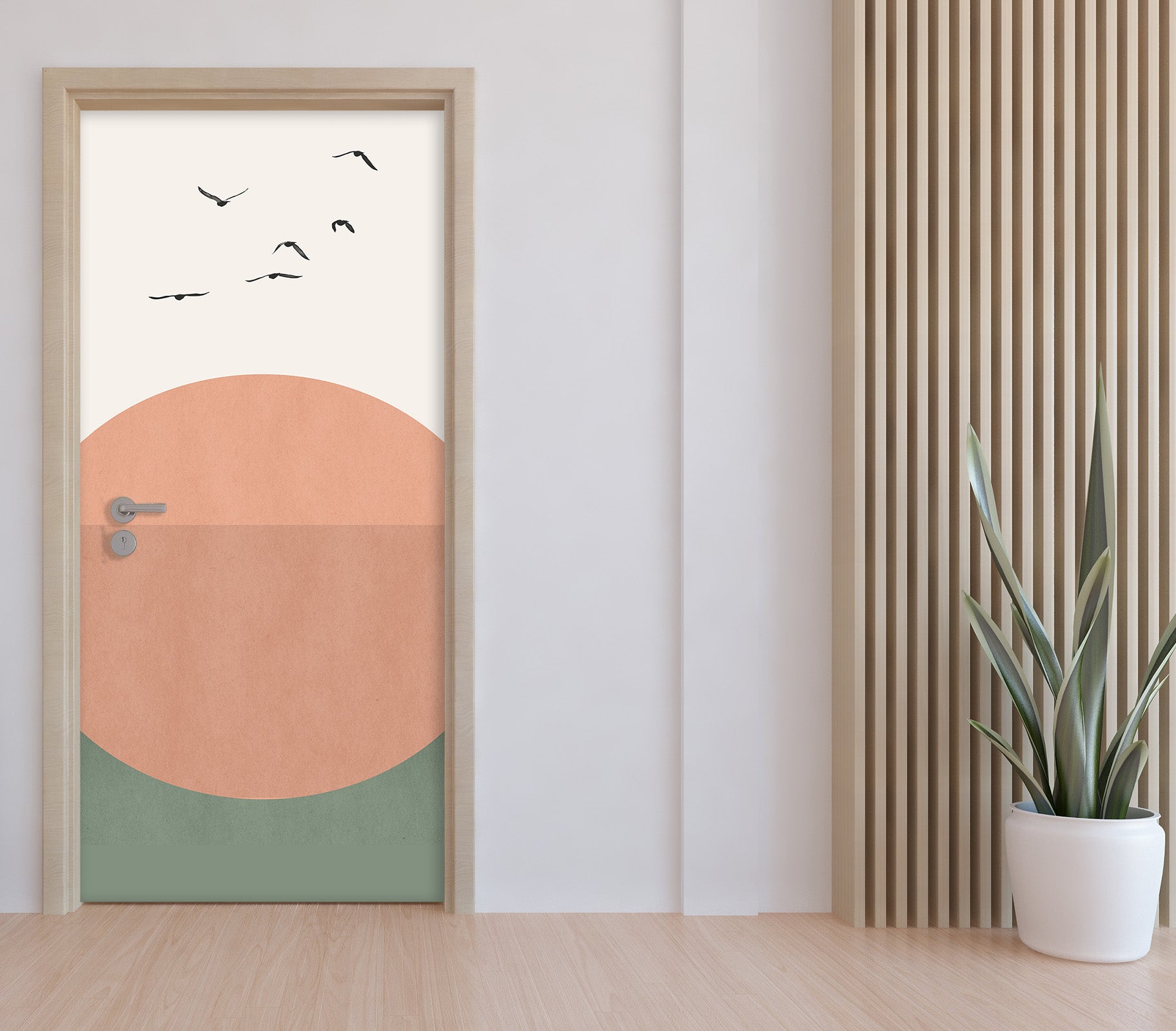 3D Sun Bird 10140 Boris Draschoff Door Mural