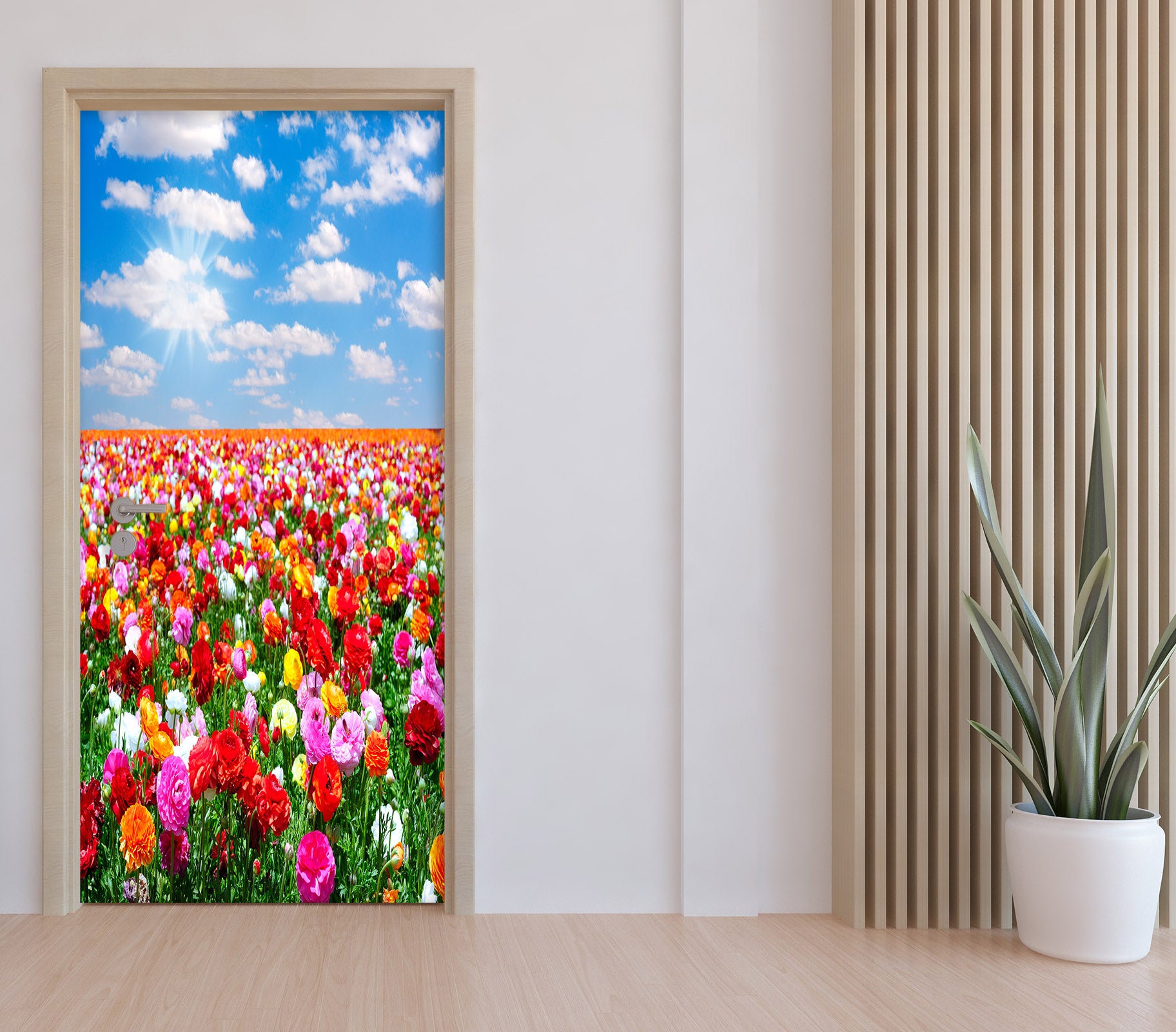 3D Flower Bush 25065 Door Mural