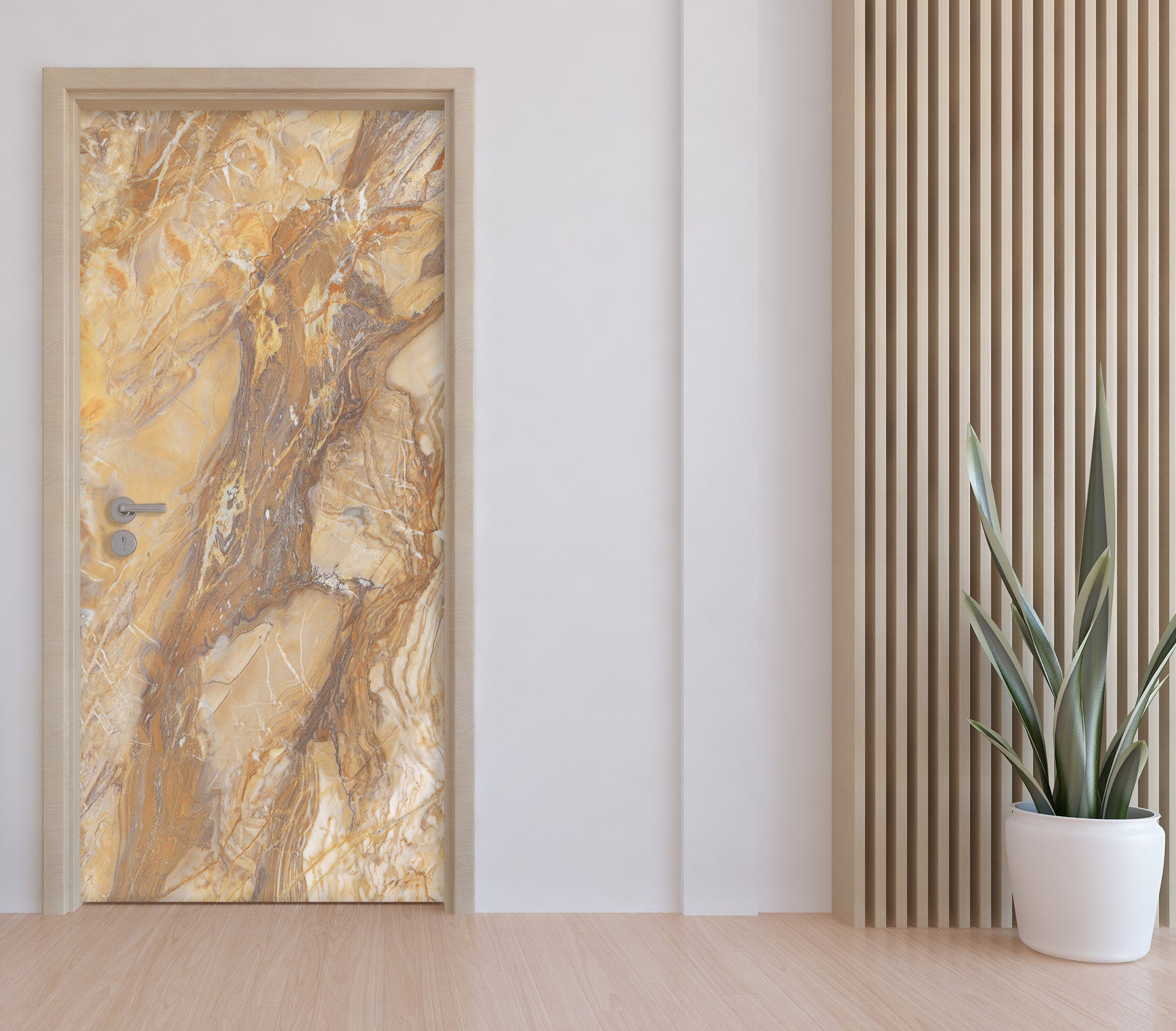 3D Yellow Marble 21184 Door Mural