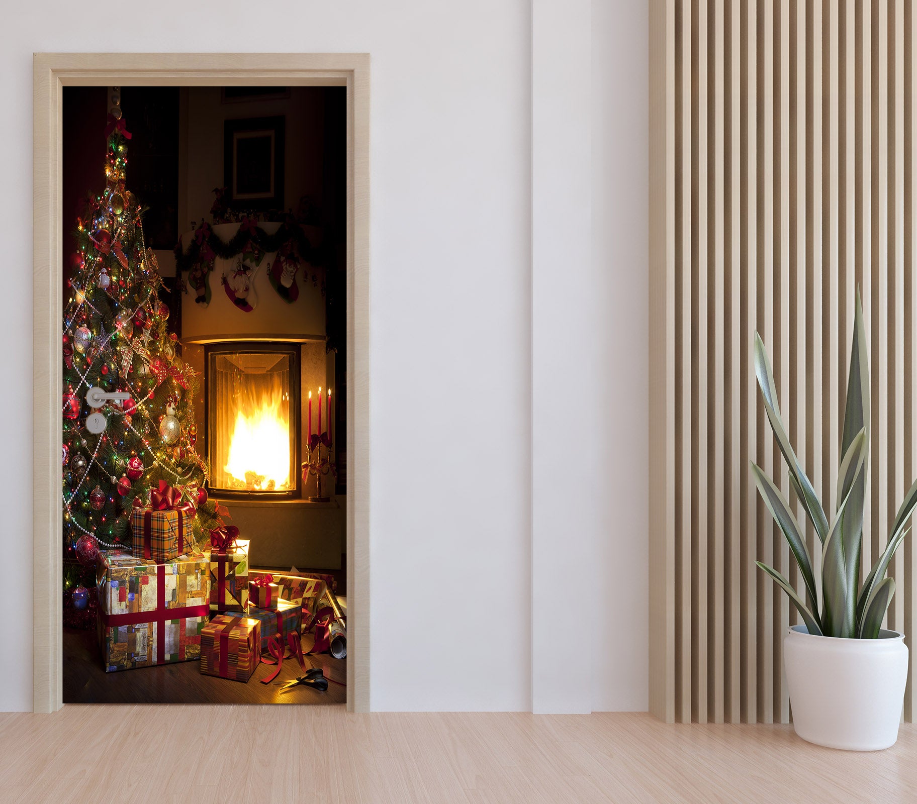 3D Christmas Tree 22042 Door Mural