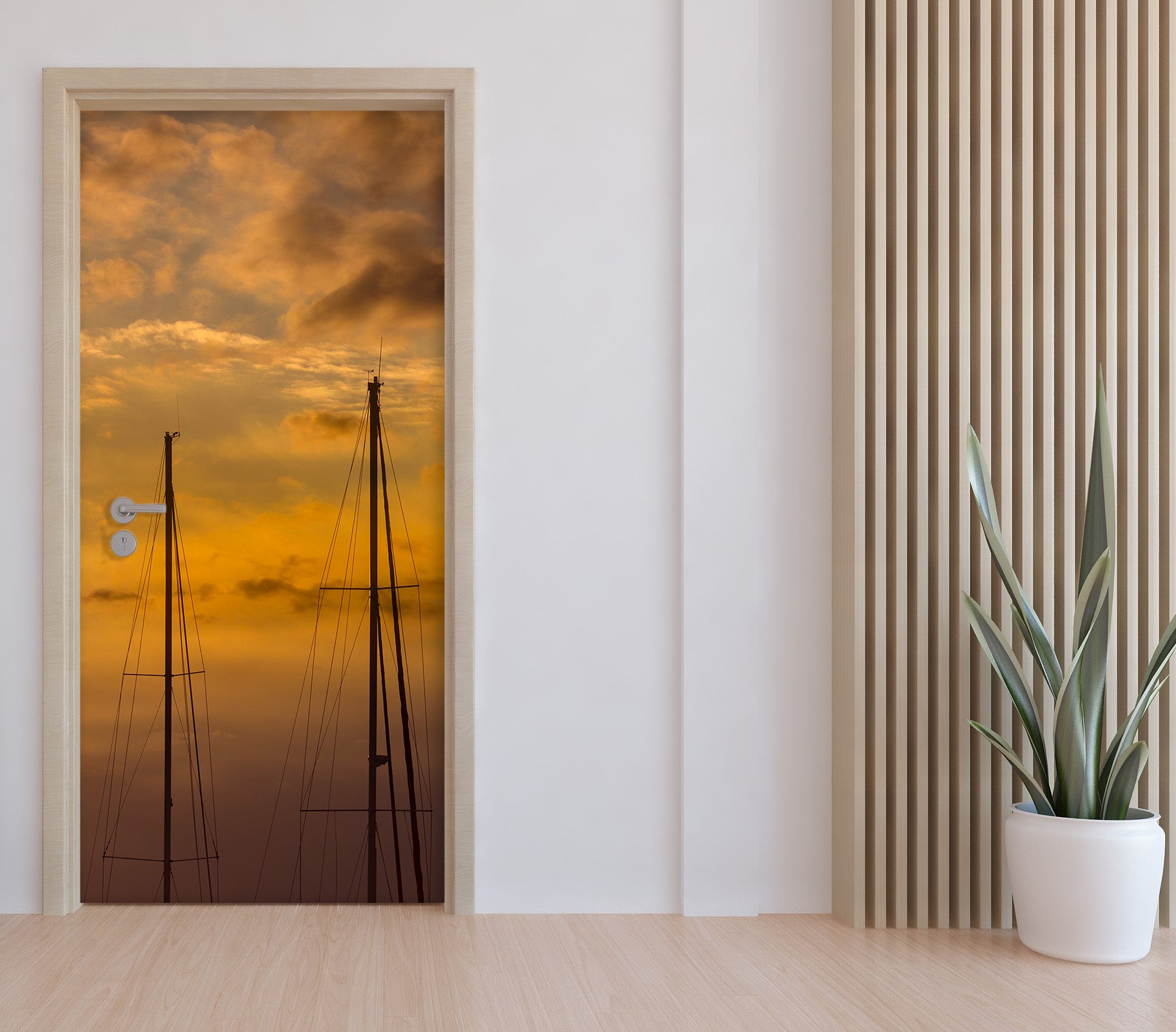 3D Sunset Sky 115127 Marco Carmassi Door Mural