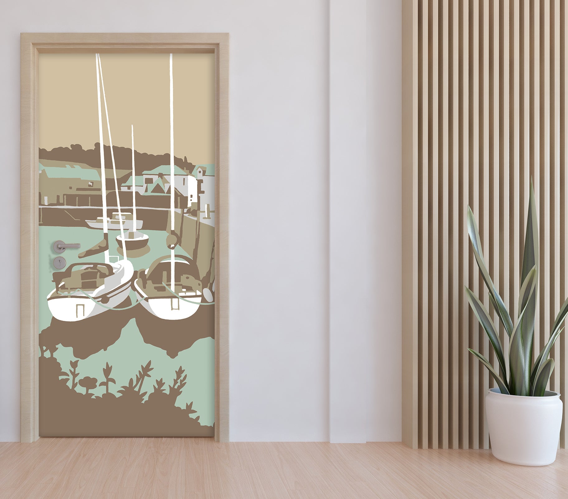 3D Vessel Boat 9249 Steve Read Door Mural