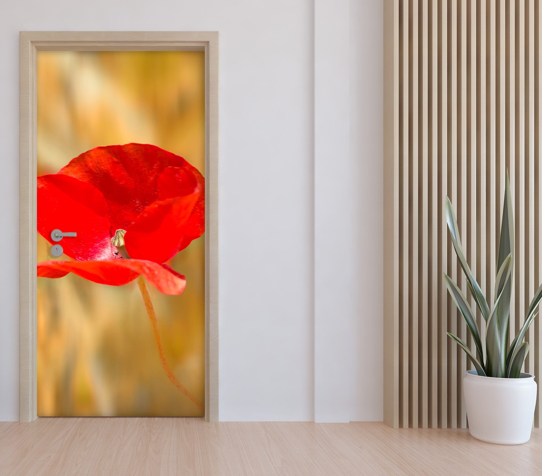 3D Red Flower 122141 Marco Carmassi Door Mural