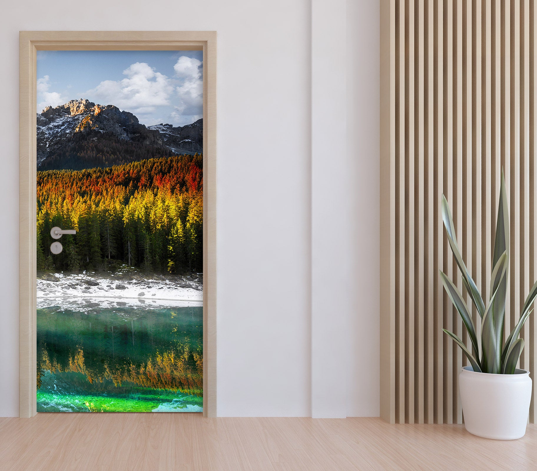 3D Forest Riverside 11448 Marco Carmassi Door Mural