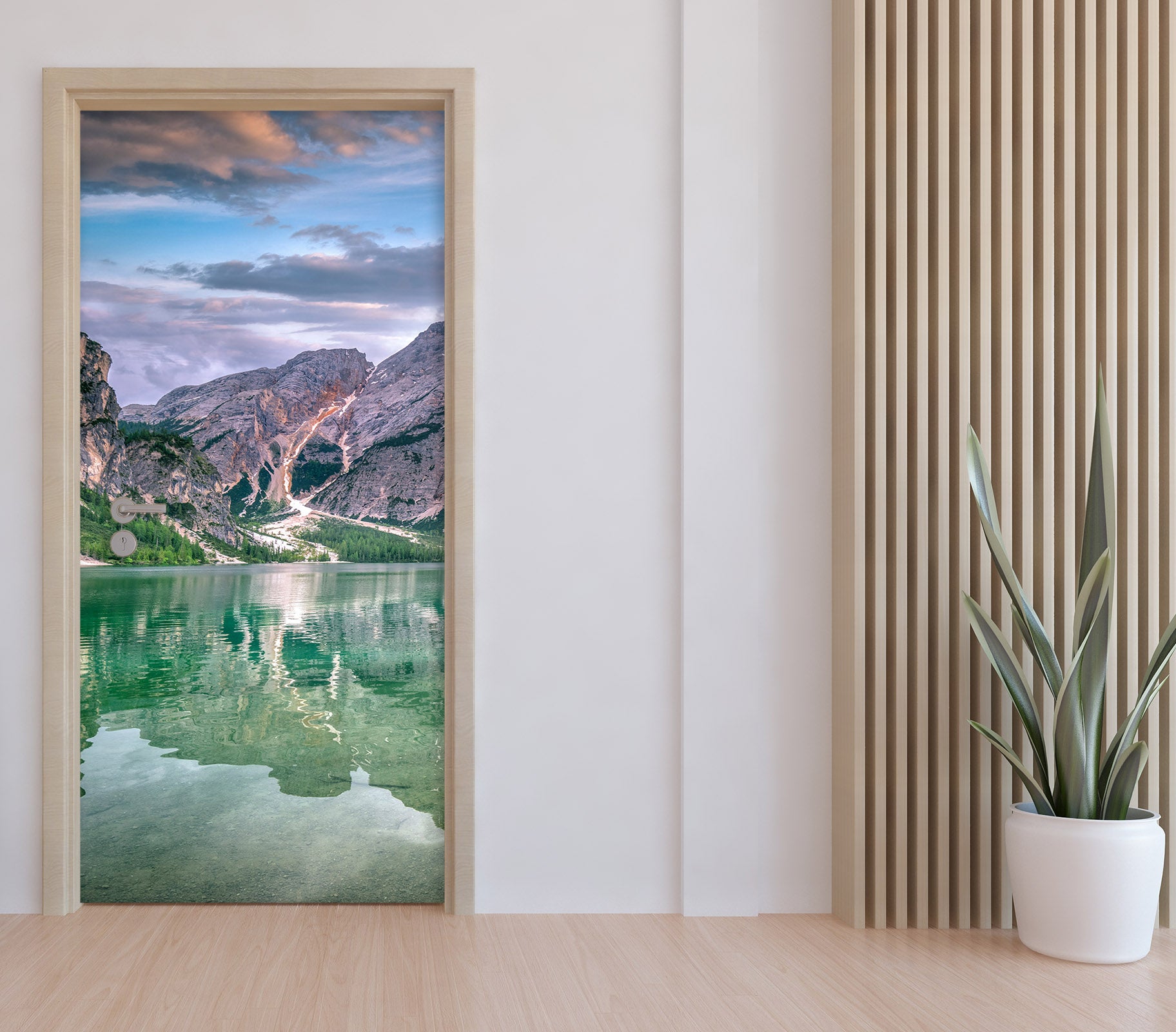 3D Lake Rock 114132 Marco Carmassi Door Mural