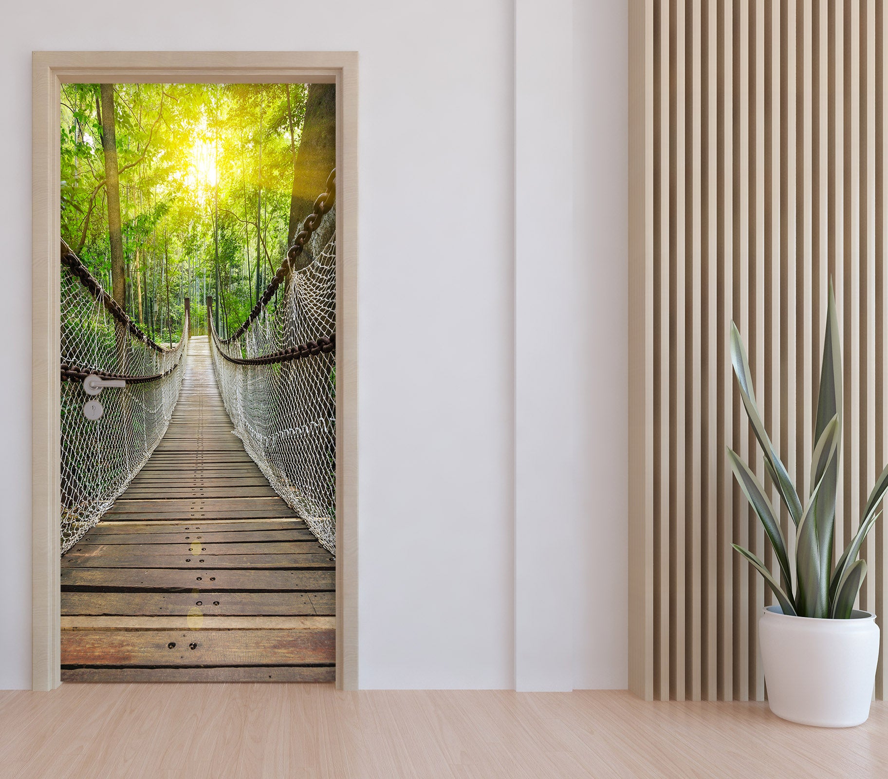 3D Suspension Bridge 22067 Door Mural