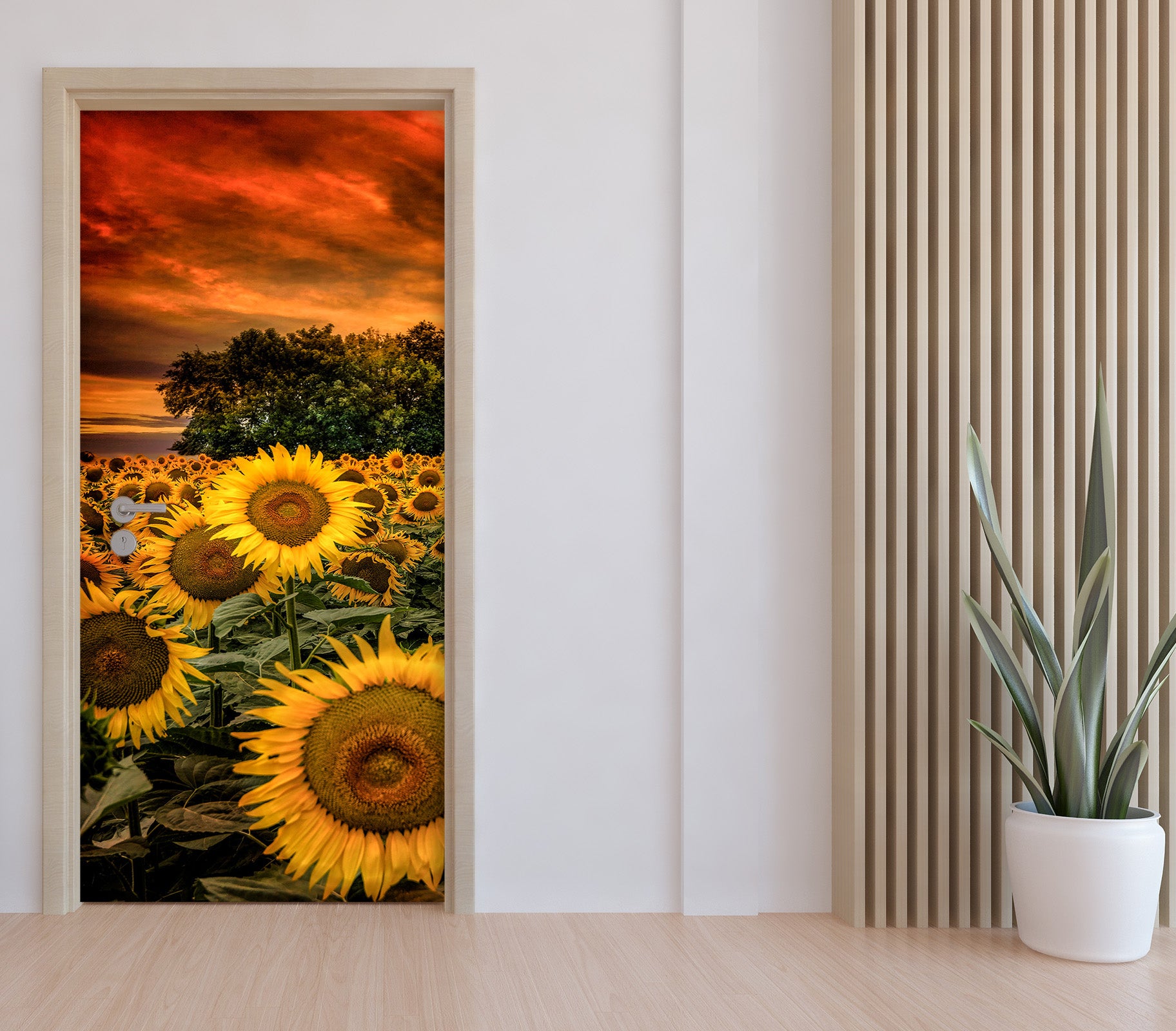 3D Sunflower 122136 Marco Carmassi Door Mural