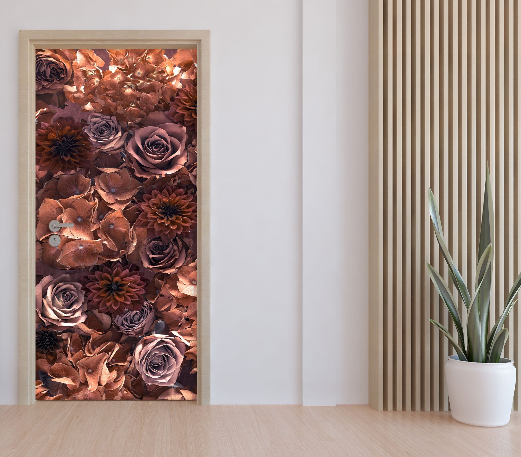 3D Rose Petal 5049 Assaf Frank Door Mural