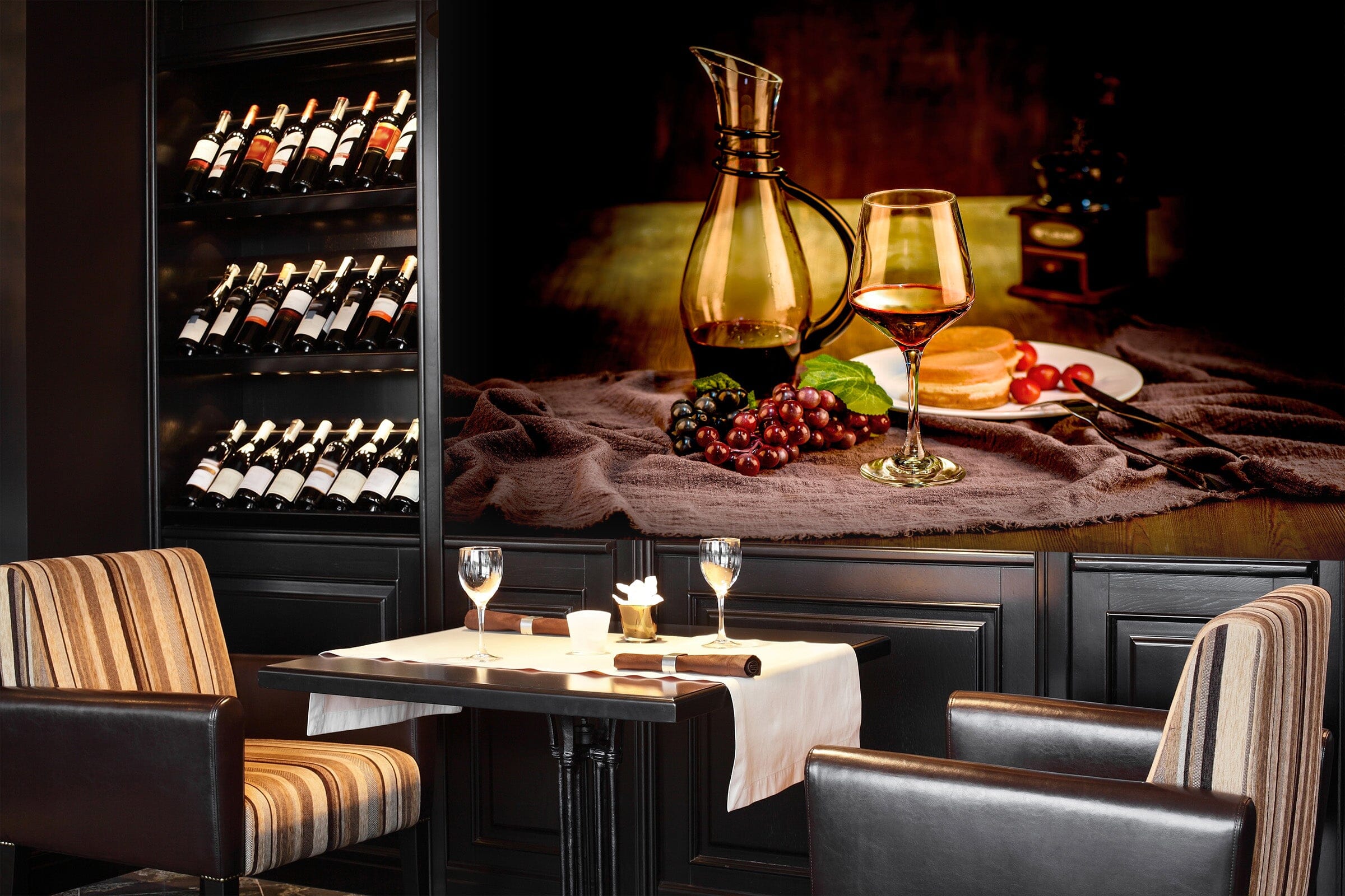 3D Red Wine Dinner 1445 Wall Murals Wallpaper AJ Wallpaper 2 