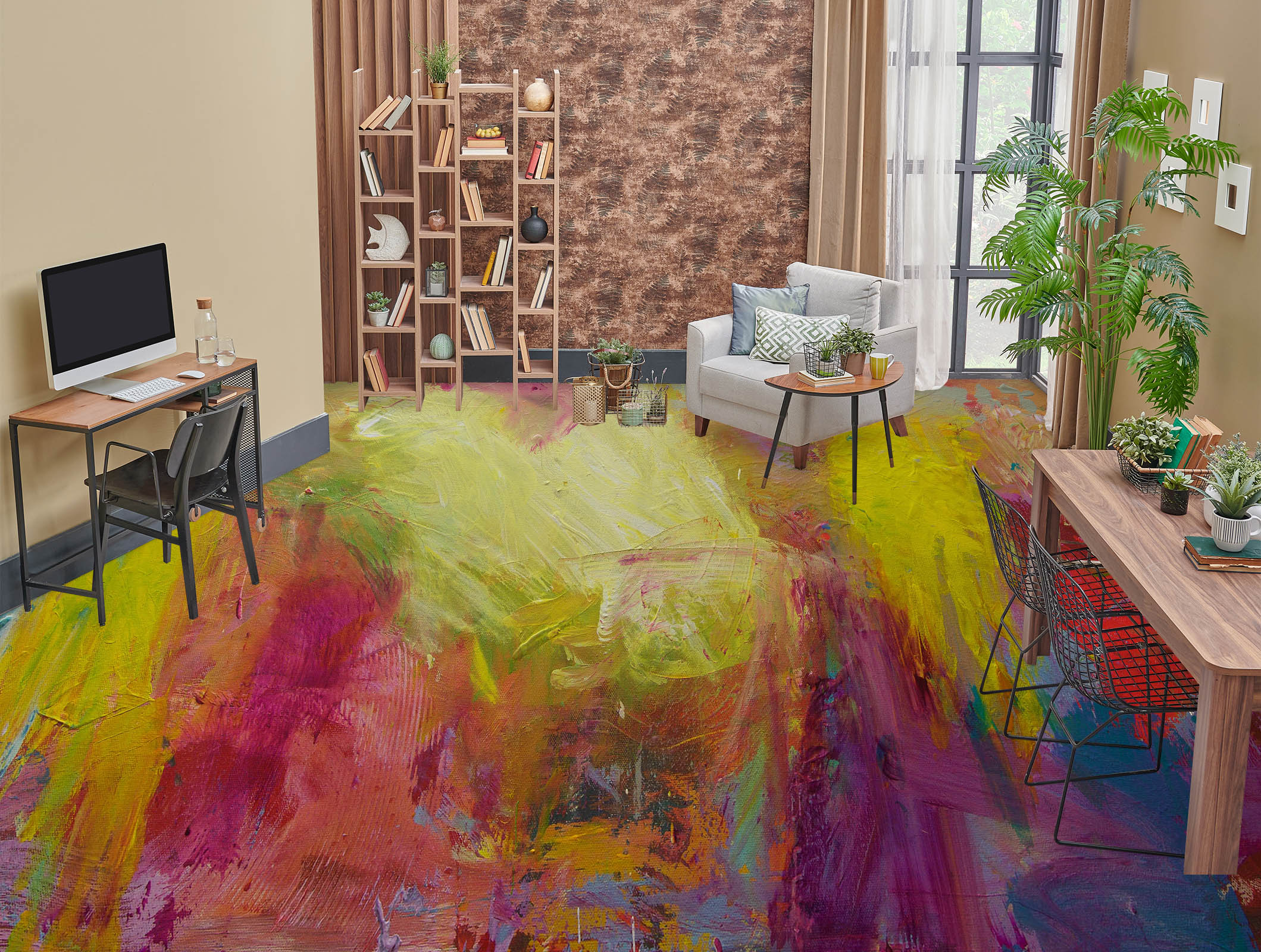 3D Paint Texture 9933 Allan P. Friedlander Floor Mural