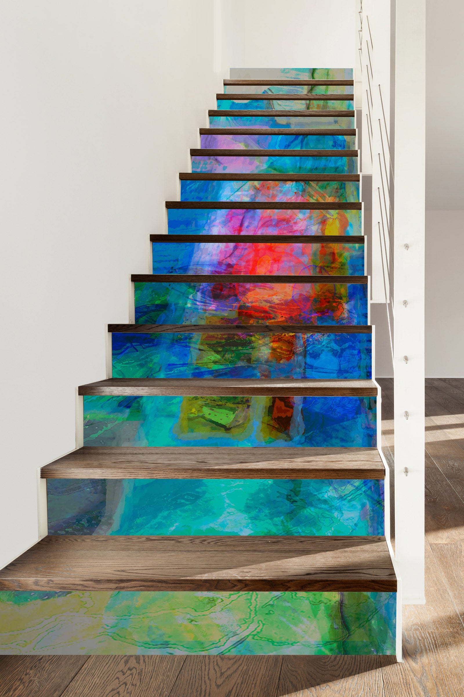 3D Blue Red Paint Texture 104185 Michael Tienhaara Stair Risers